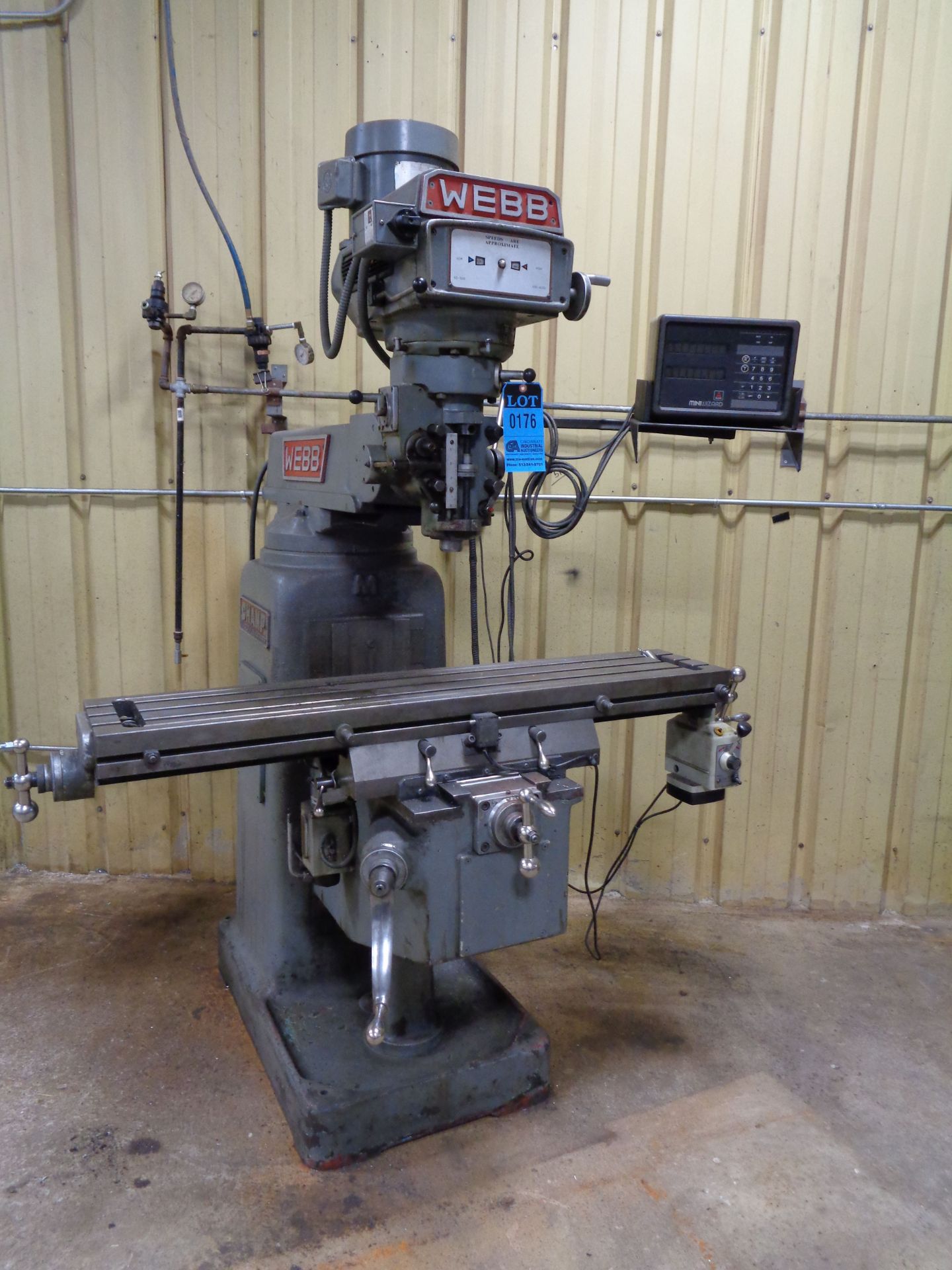 WEBB MODEL 3VH VERTICAL MILLING MACHINE; S/N 3253