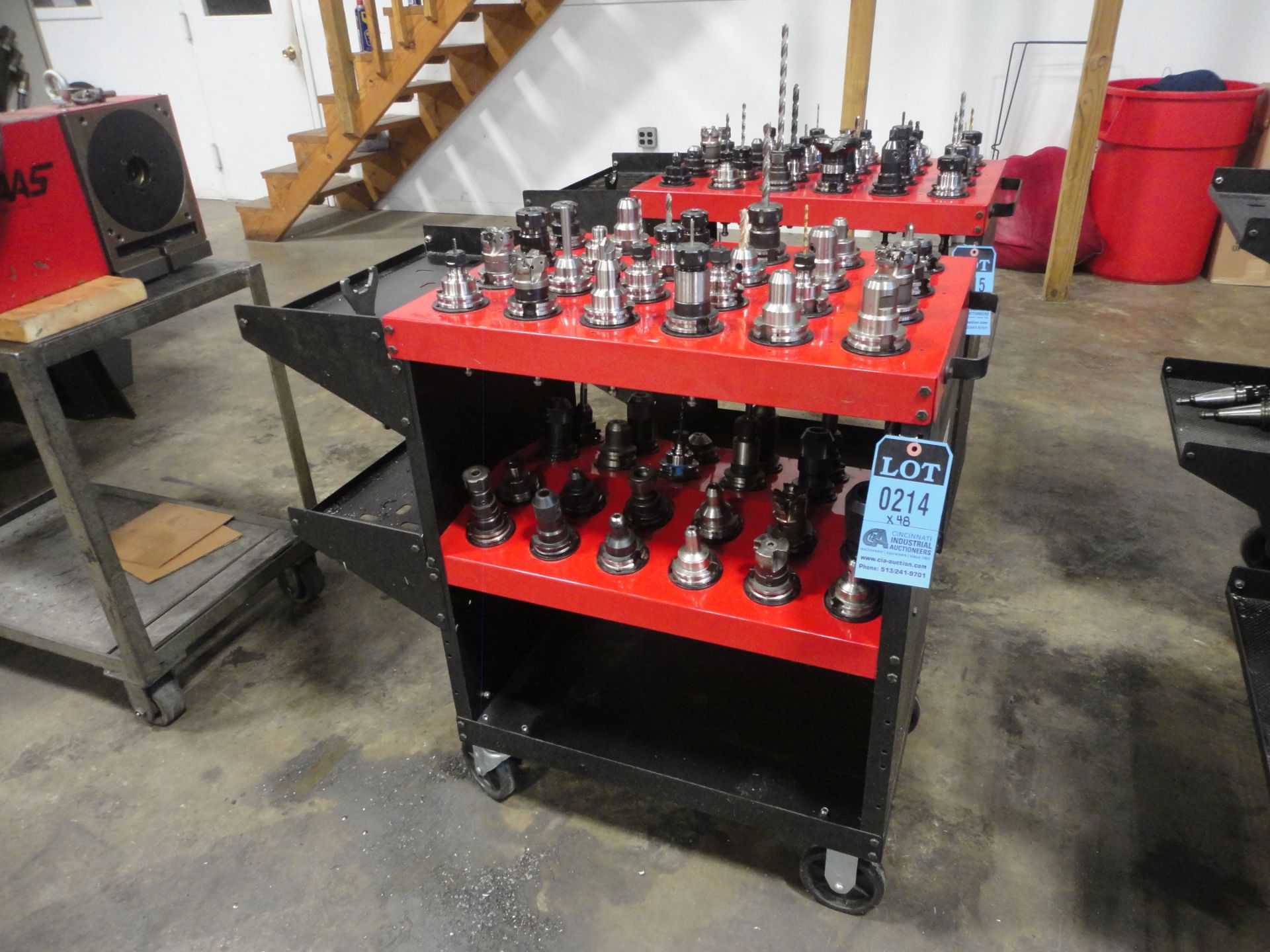 CAT 40 TOOLHOLDERS WITH HUOT TOOLSCOOT CART