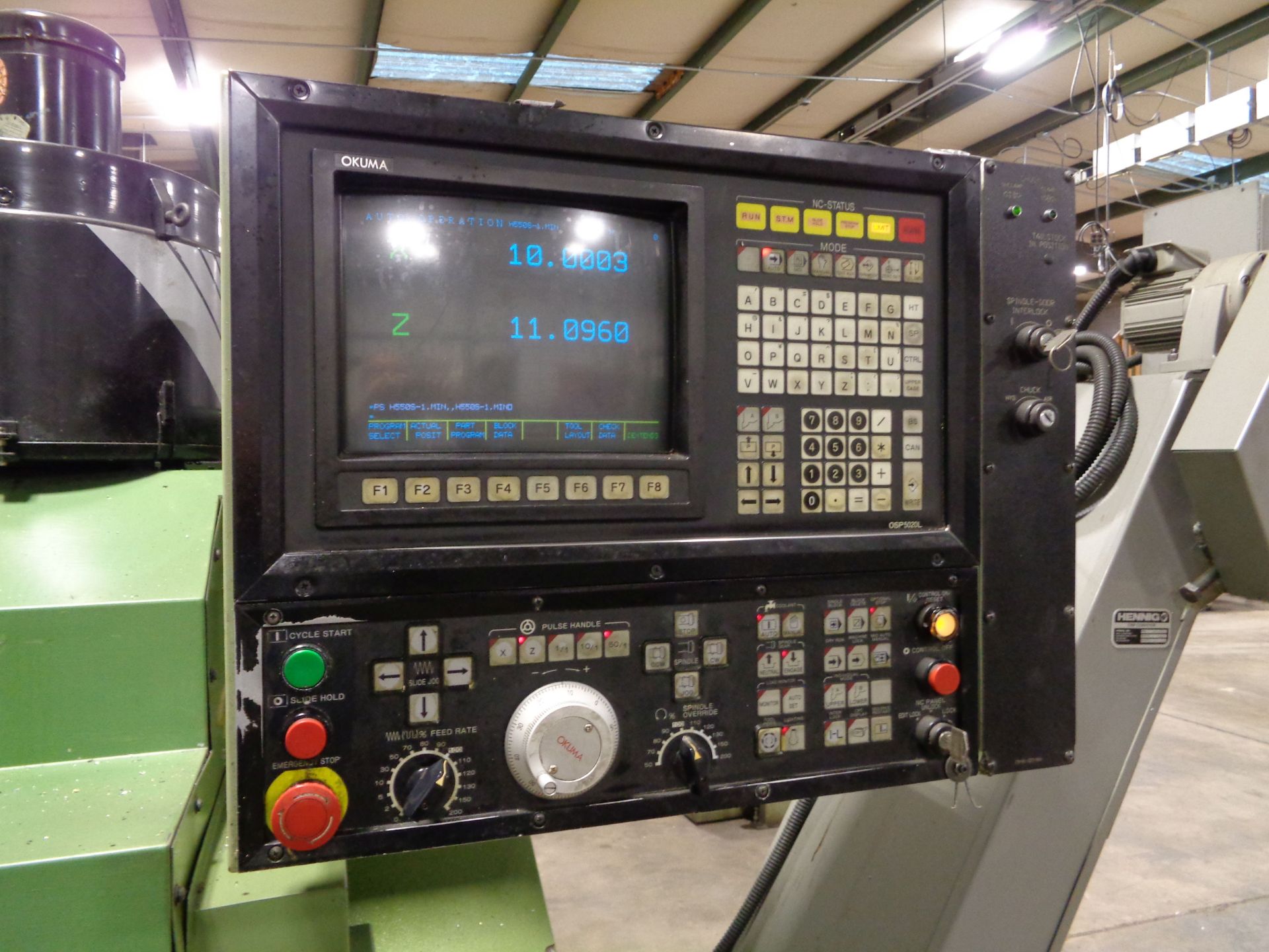 1990 OKUMA MODEL LB-15BB CNC TURNING CENTER; S/N 9983 - Image 11 of 14