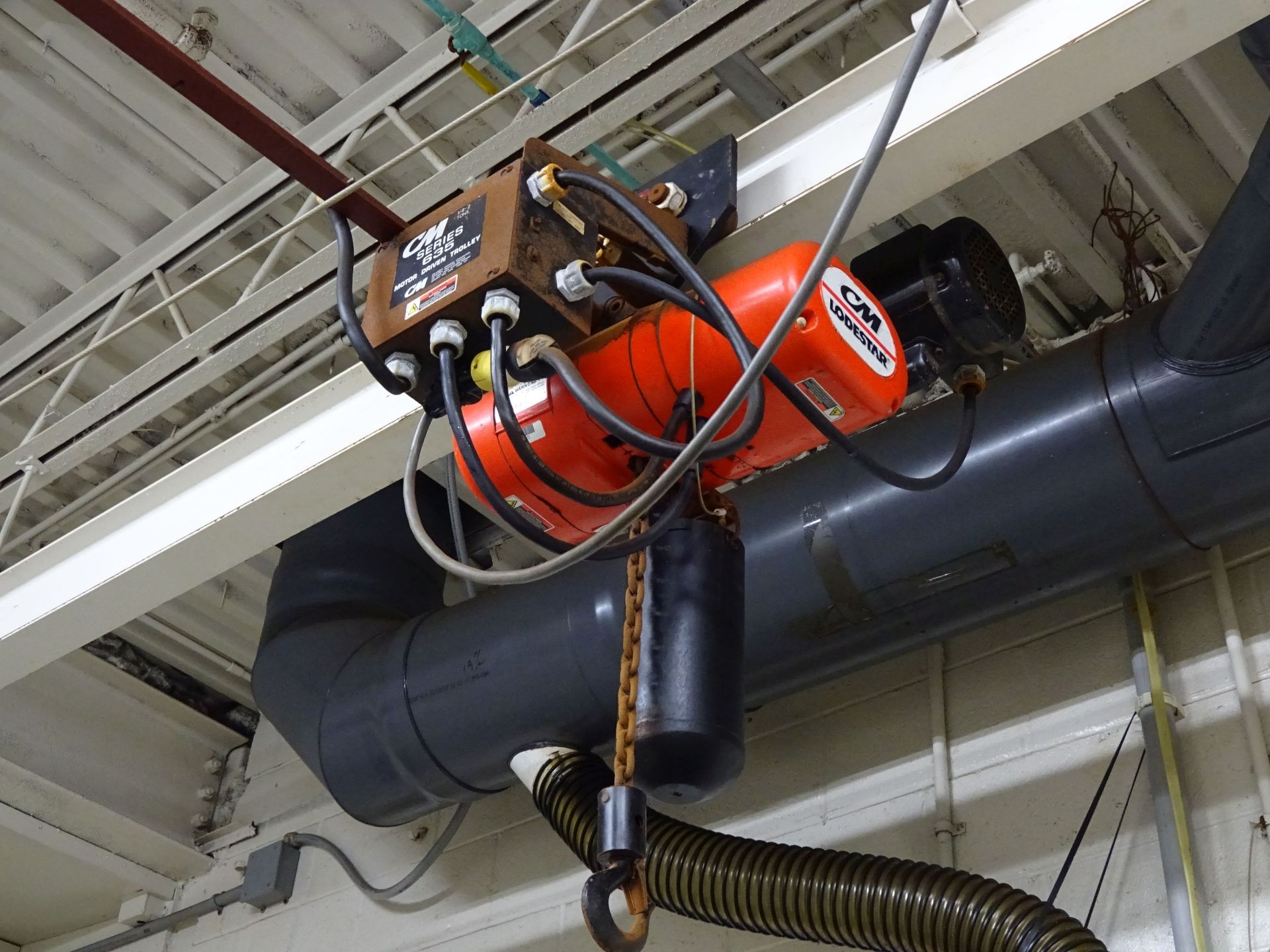 500 LB. CM ELECTRIC CHAIN HOIST AND CM SERIES 635 MOTOR DRIVEN TROLLEY