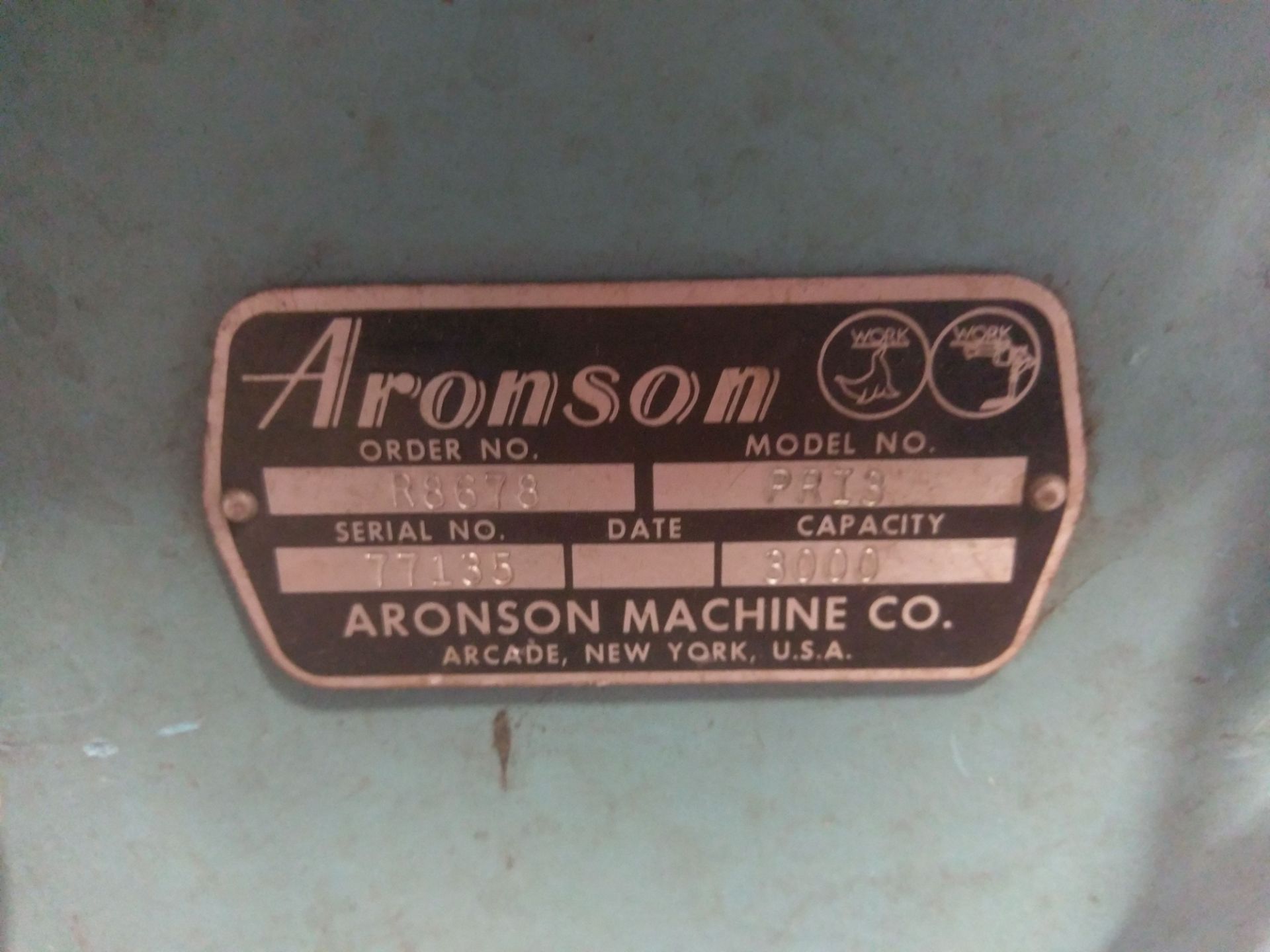 3,000 LB. ARONSON MODEL PRD3 NEOPRENE POWERED TANK TURNING ROLLS; S/N 7799, WITH IDLER ROLLS, 115 - Image 6 of 7