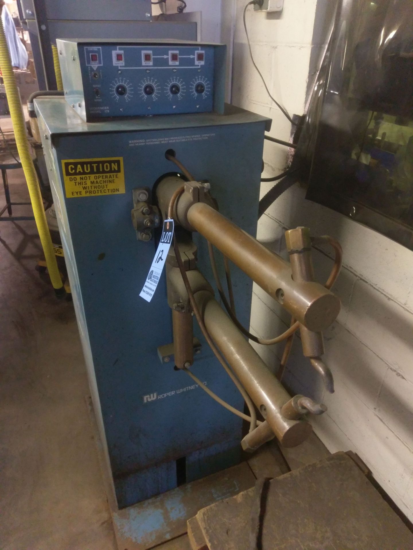 30 KVA ROPER WHITNEY MODEL 30-KVA ROCKER ARM SPOT WELDER; S/N 998, 18" THROAT, FOOT PEDAL, SEQUINCER - Image 2 of 7