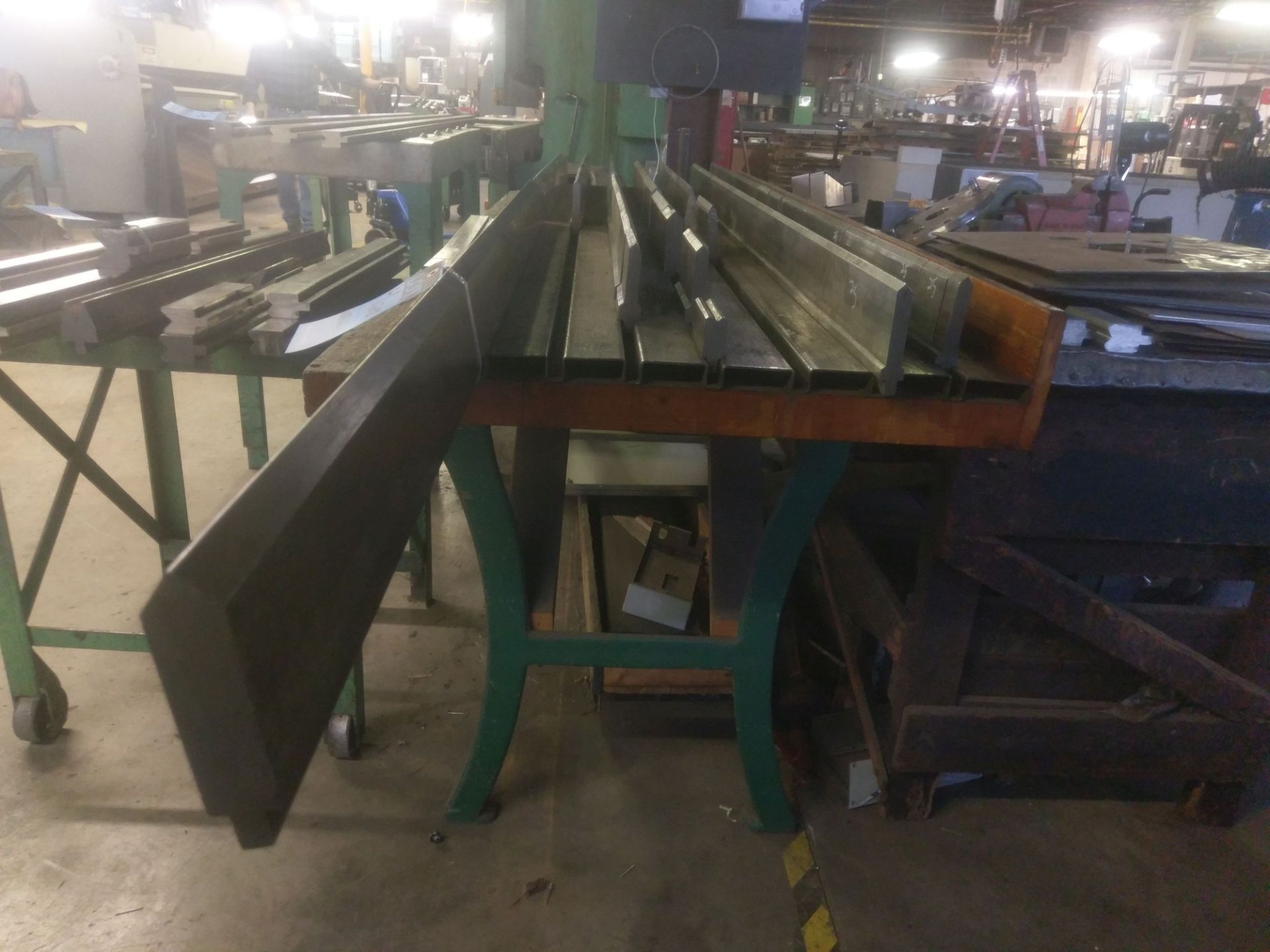 (LOT) LARGE QUANTITY OF PRESS BRAKE PUNCHES AND DIES ON 3 TABLES - SOME DIES UP TO 84" LONG - Image 7 of 7