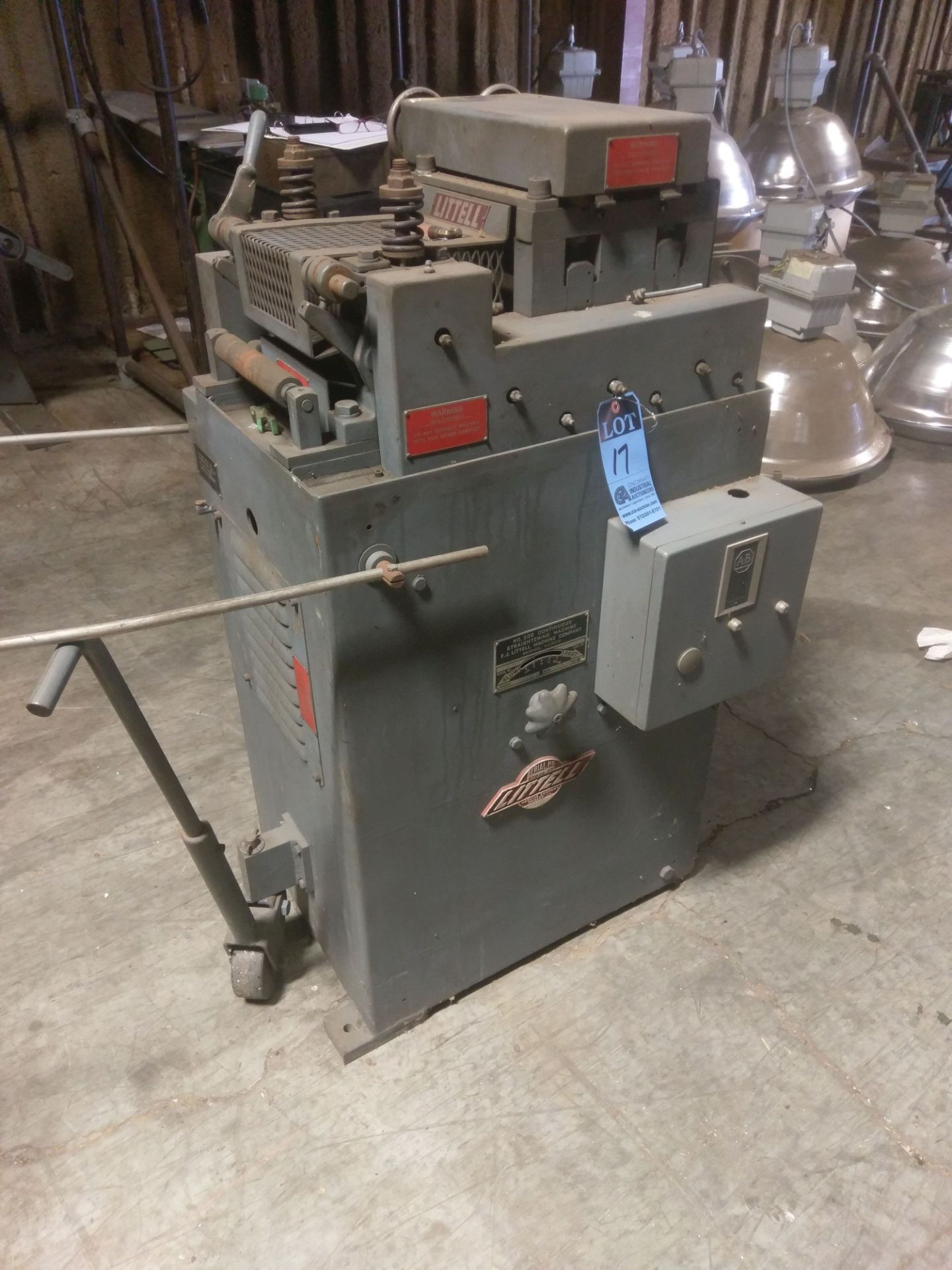 8" WIDE LITTELL NO. 308 5PD CONTINUOUS STRAIGHTENING MACHINE; S/N 8302677, CAPACITY .062" X 8",