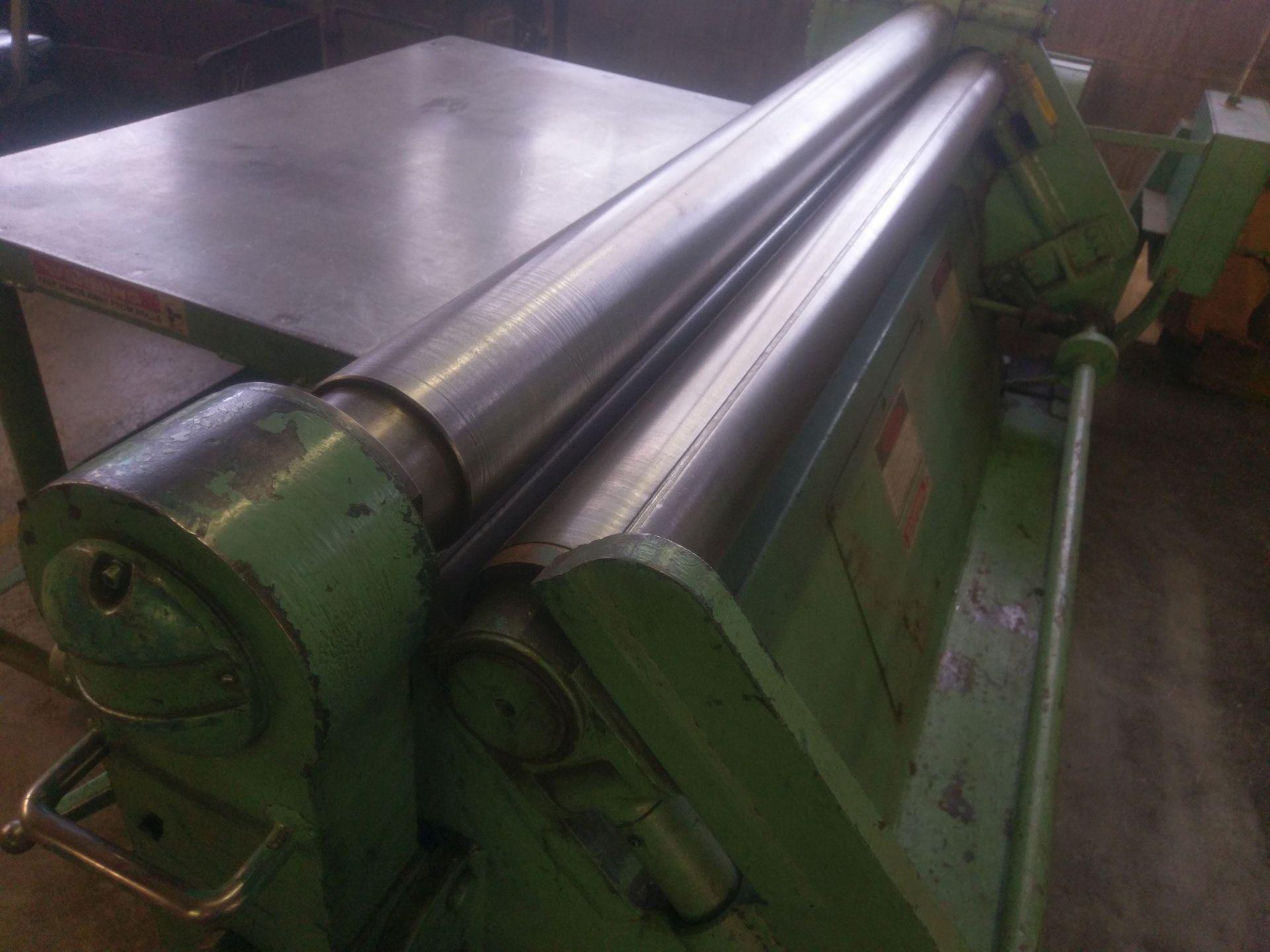 12 GA. X 72" WYSONG MODEL C-12 INITIAL PINCH PLATE BENDING ROLLS; S/N PR13-155, 5" DIAMETER ROLLS, 3 - Image 6 of 8