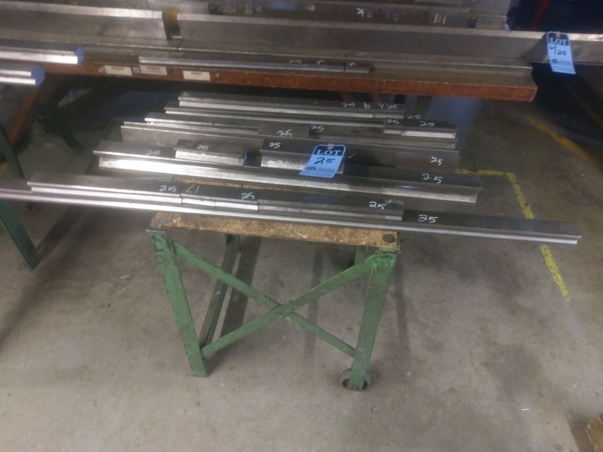 (LOT) LARGE QUANTITY OF PRESS BRAKE PUNCHES AND DIES ON 3 TABLES - SOME DIES UP TO 84" LONG - Image 2 of 7
