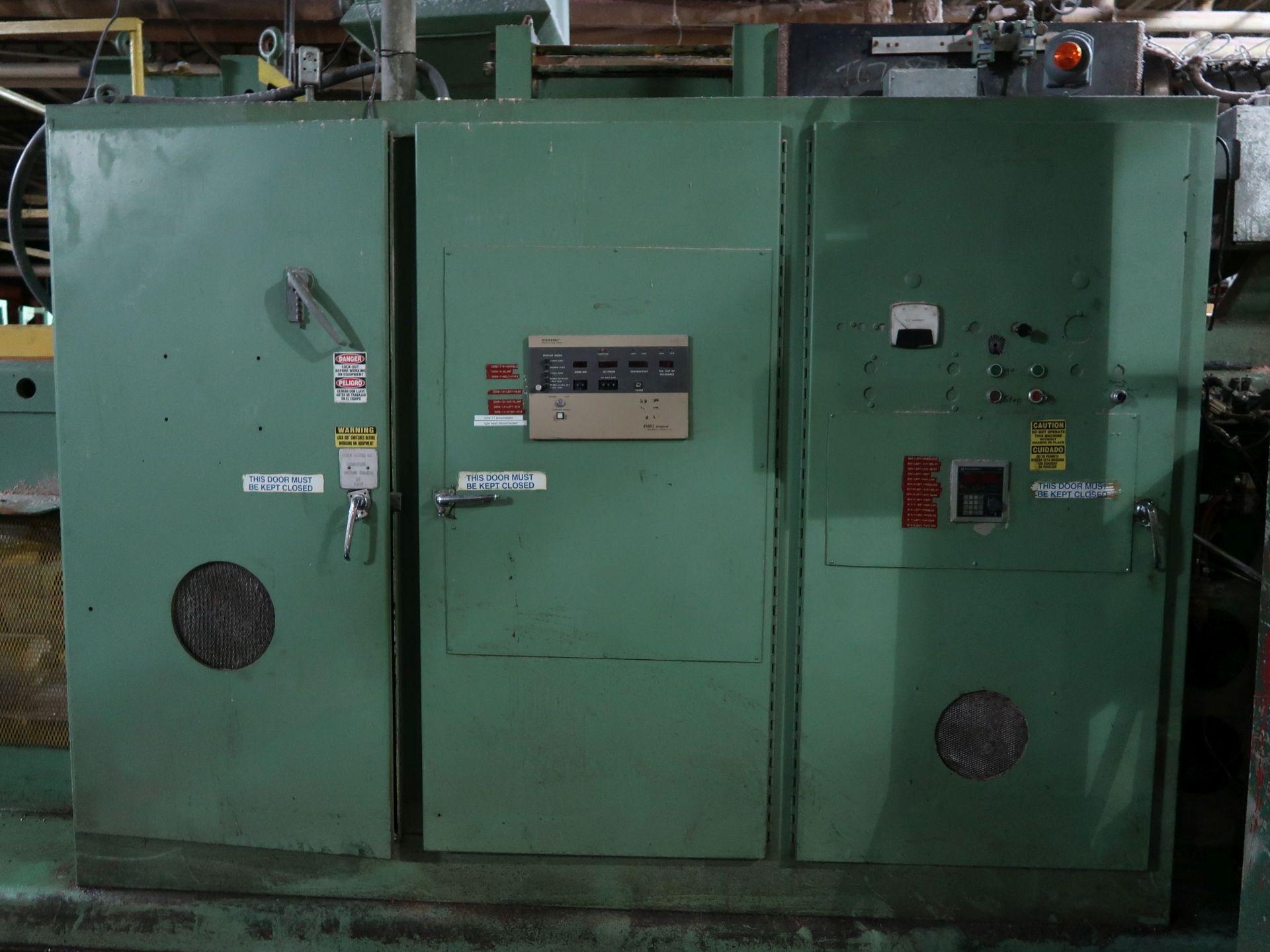 WALDRON HARTIG DUAL HEAD ALTERNATING BLOW HORIZONTAL ACCUMULATOR RAM PLASTIC BLOW MOLDING MACHINE, - Image 10 of 14