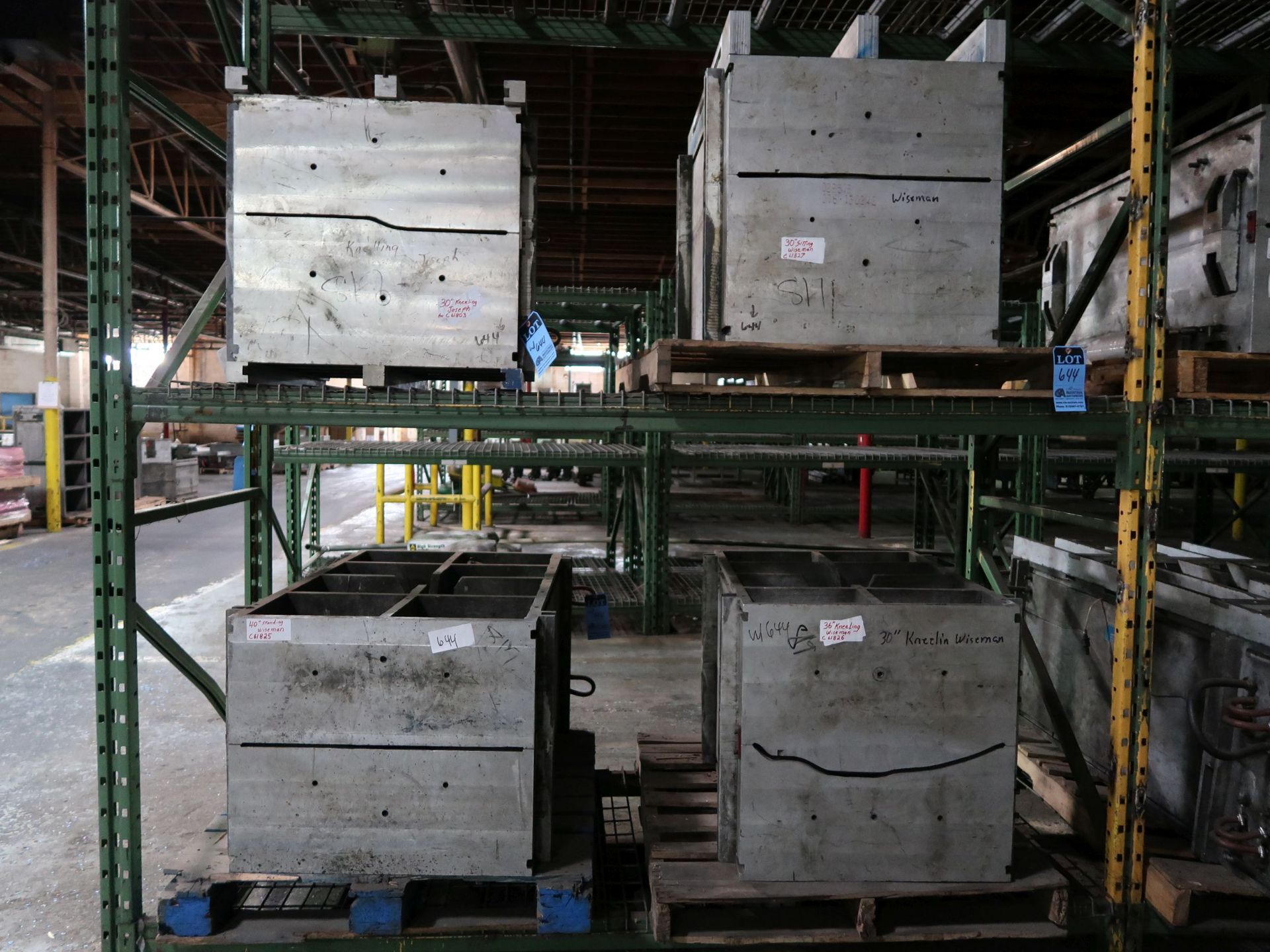 ALUMINUM BLOW MOLDS ON (1) SECTION: 30' SITTING WISEMAN, 30" KNEELING JOSEPH, 40" STANDING