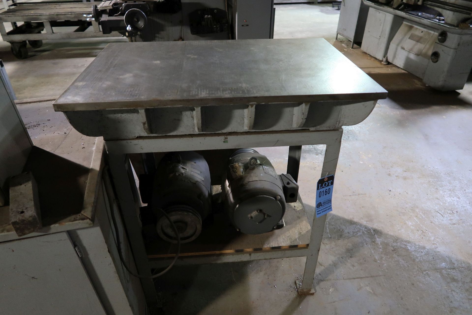 24" X 36" CAST IRON SURFACE PLATE AND (2) MOTORS