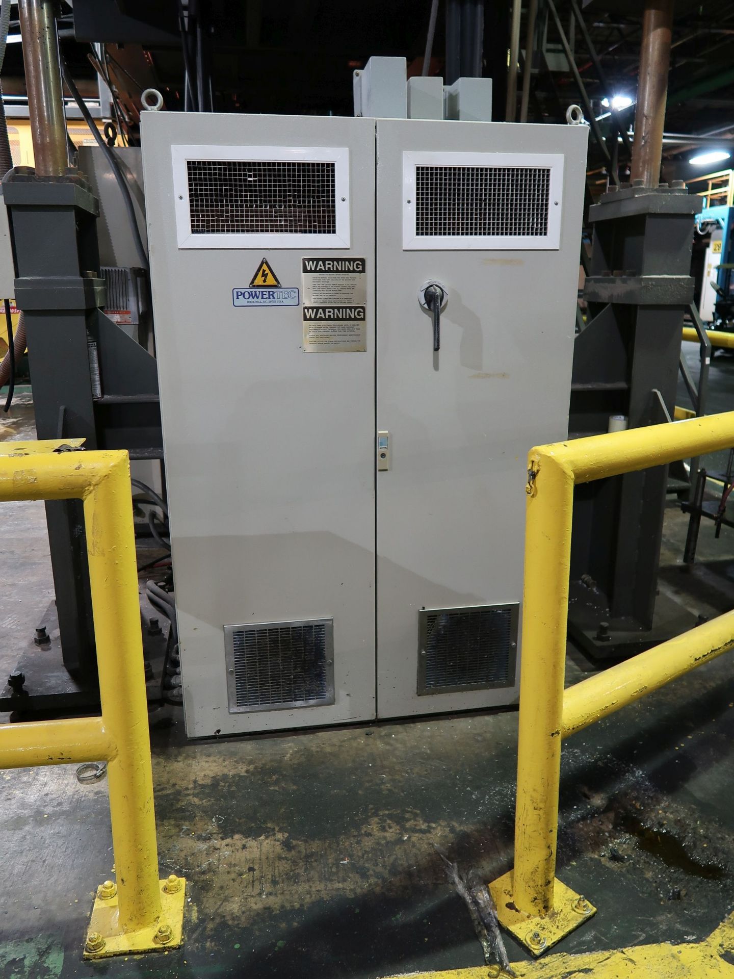 35 LB. SINGLE HEAD CINCINNATI MILACRON MODEL T1100V-120G-S35C ACCUMULATOR HEAD BLOW MOLDING MACHINE, - Image 9 of 29