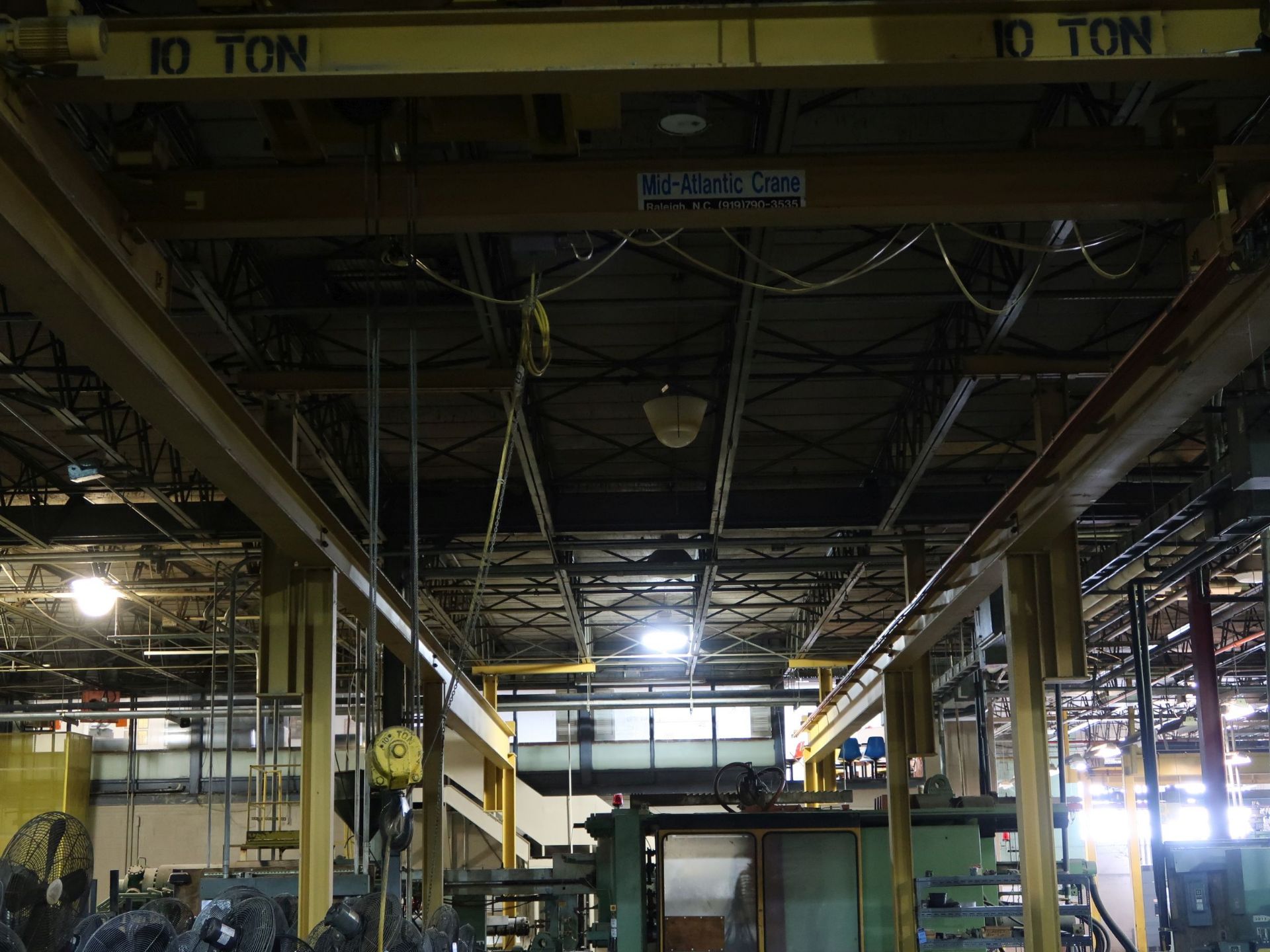 15' WIDE X 90' LONG X 13' HIGH FREE STAND CRANE SYSTEM WITH 10 TON TOP RUNNING DOUBLE GIRDER - Image 8 of 8