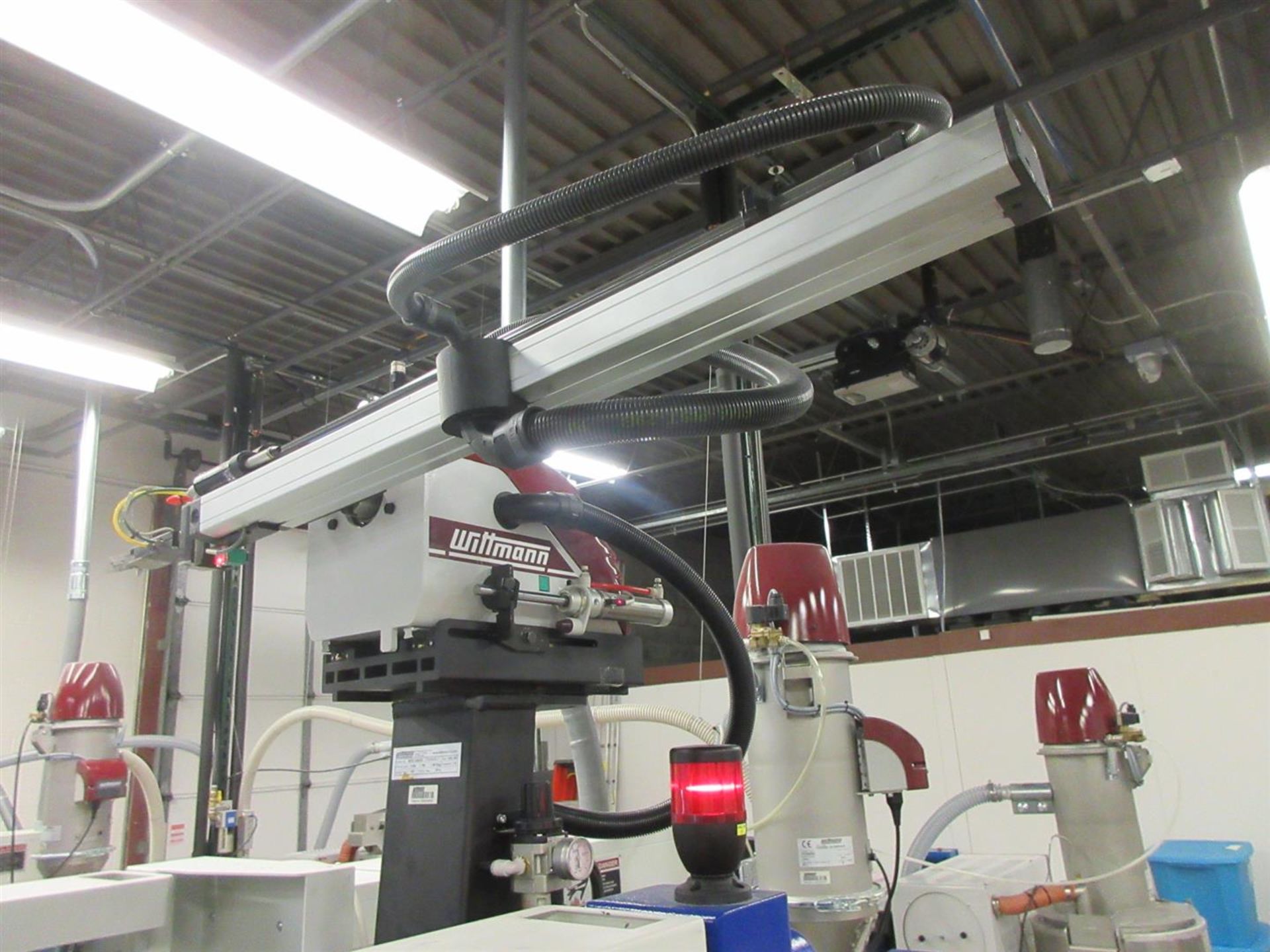 3 AXIS WITTMANN ROBOT, S/N W702-258329, X-100, Y-700, Z-90 DEGREE, WITH TEACH BOX (NEW IN 2013)