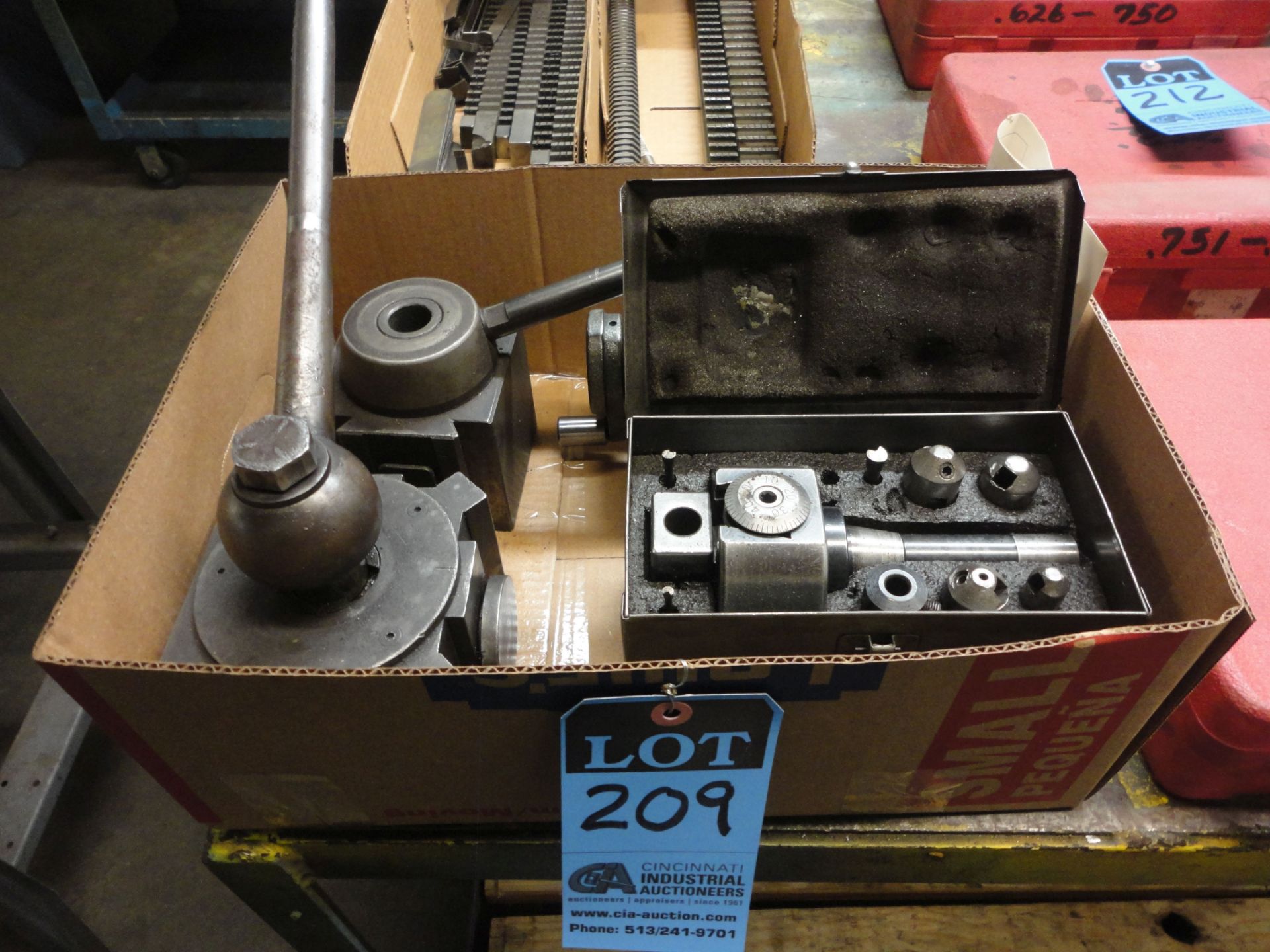 (LOT) 5-C SPIN FIXTURE, INDEXABLE BORING HEAD & LARGE QUICK CHANGE TOOLHOLDER