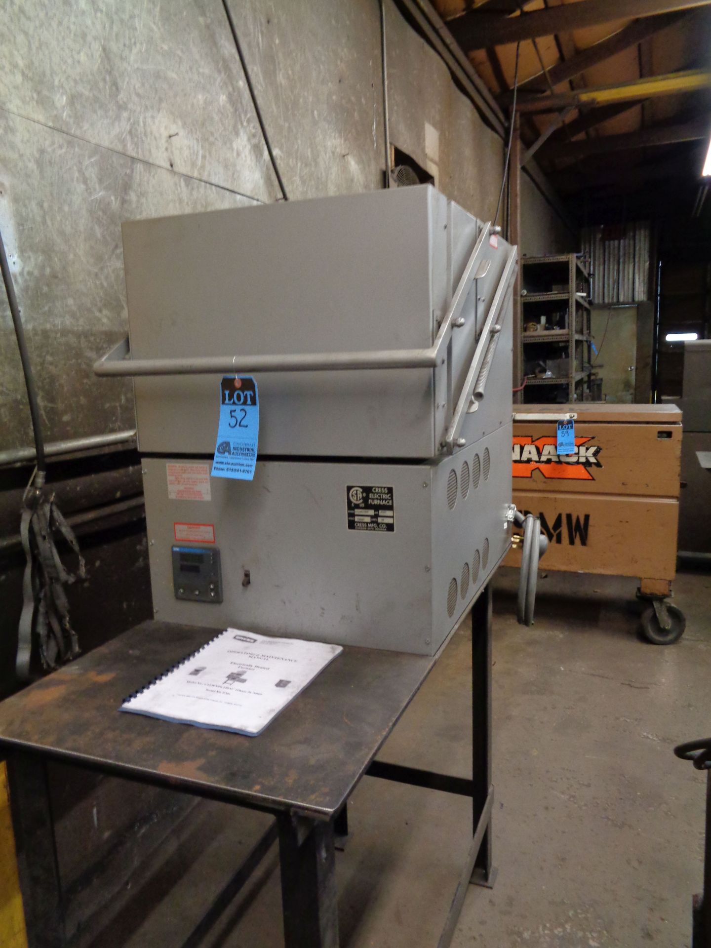 CRESS ELECTRIC FURNACE MODEL C1228/SD4 ELECTRIC HEAT TREAT FURNACE; S/N 0701