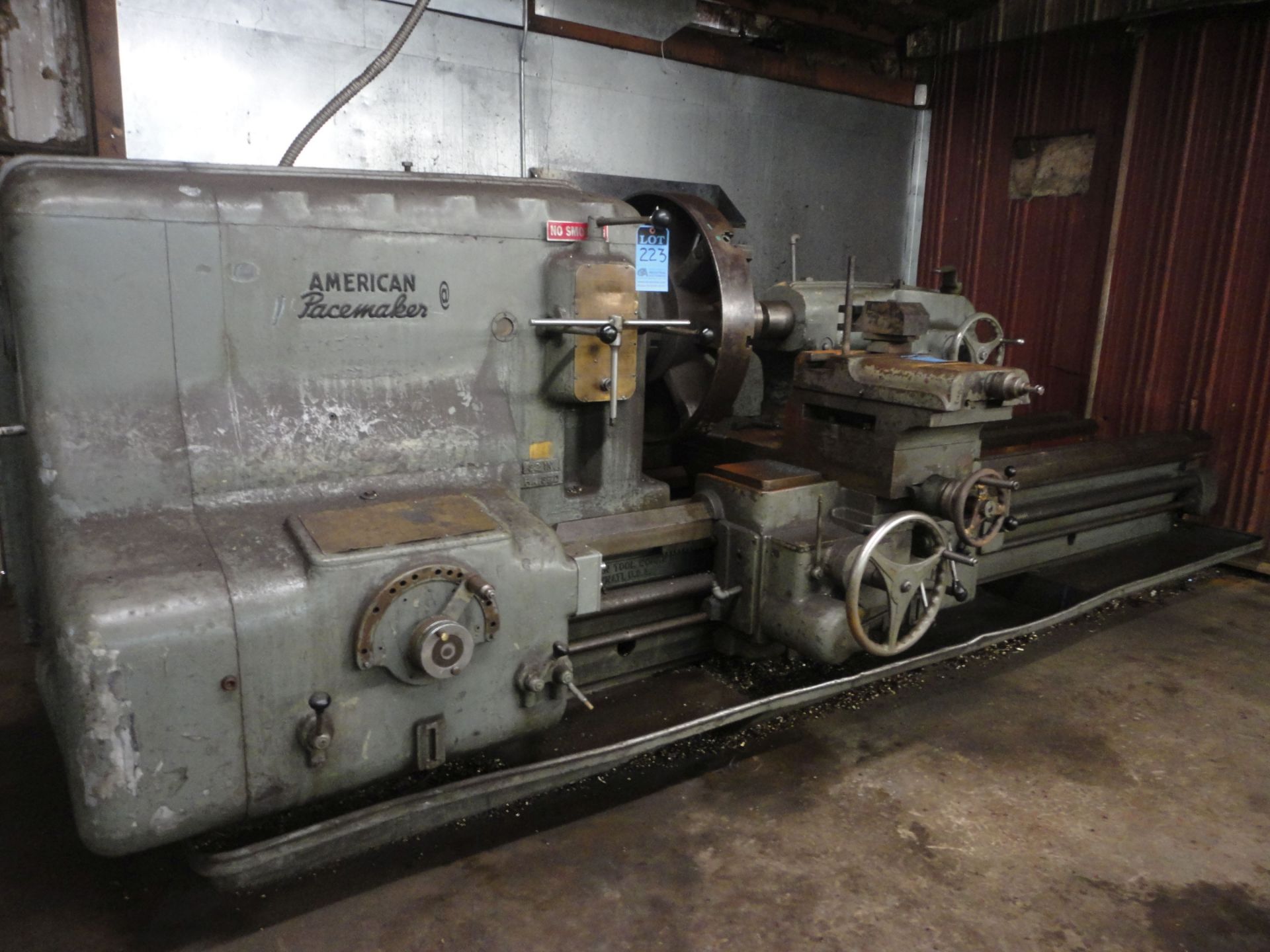 46" X 84" AMERICAN PACEMAKER ENGINE LATHE; S/N N/A, 46" SWING OVER BED, 30" SWING OVER CROSS