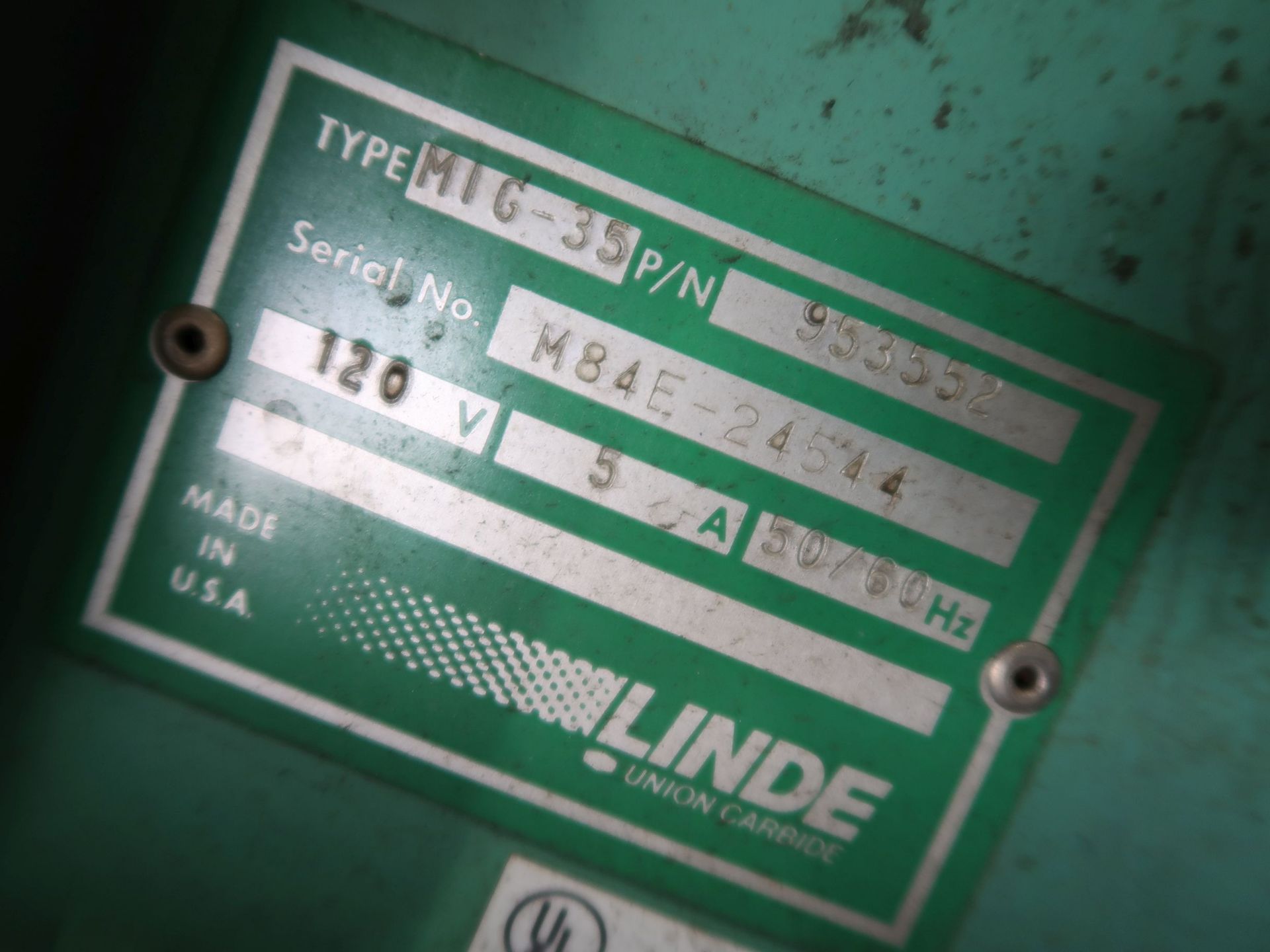300 AMP MILLER MODEL SRH-333 DIRECT CURRENT ARC WELDING MACHINE; S/N T462295, WITH 250 AMP LINDE - Image 8 of 8