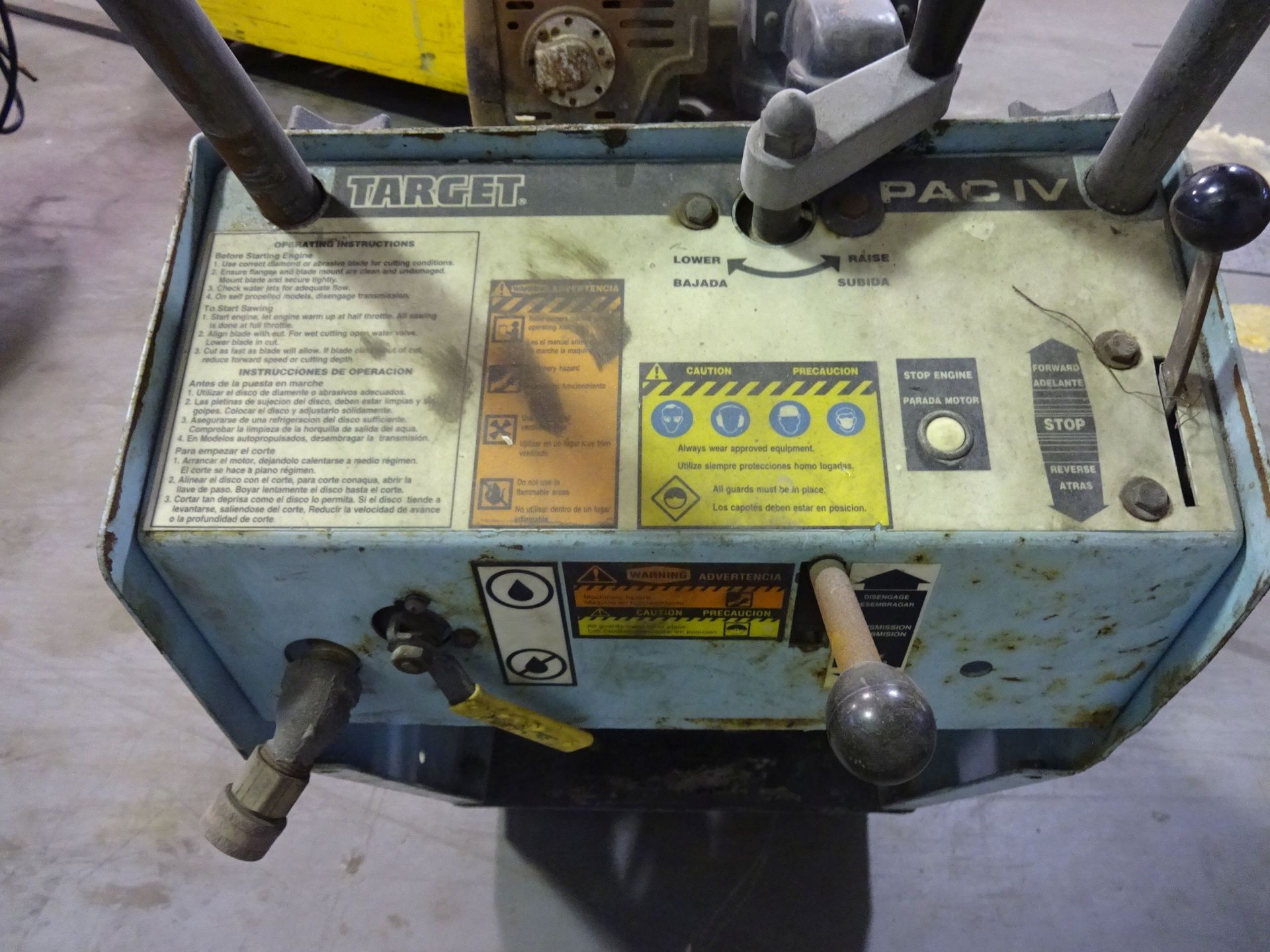 14" TARGET MODEL IV GAS POWERED WALK BEHIND CONCRETE SAW; S/N 263426 **LOCATED AT 6600 STOCKTON - Image 4 of 5