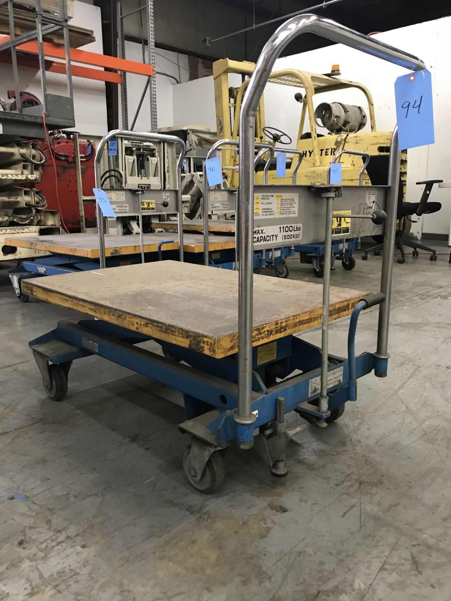 DANDY SOUTHWORTH 1,100 LB. MANUAL SCISSOR LIFT CART, 24" X 36" PLATFORM, 12" LOWERED HEIGHT, - Image 2 of 2