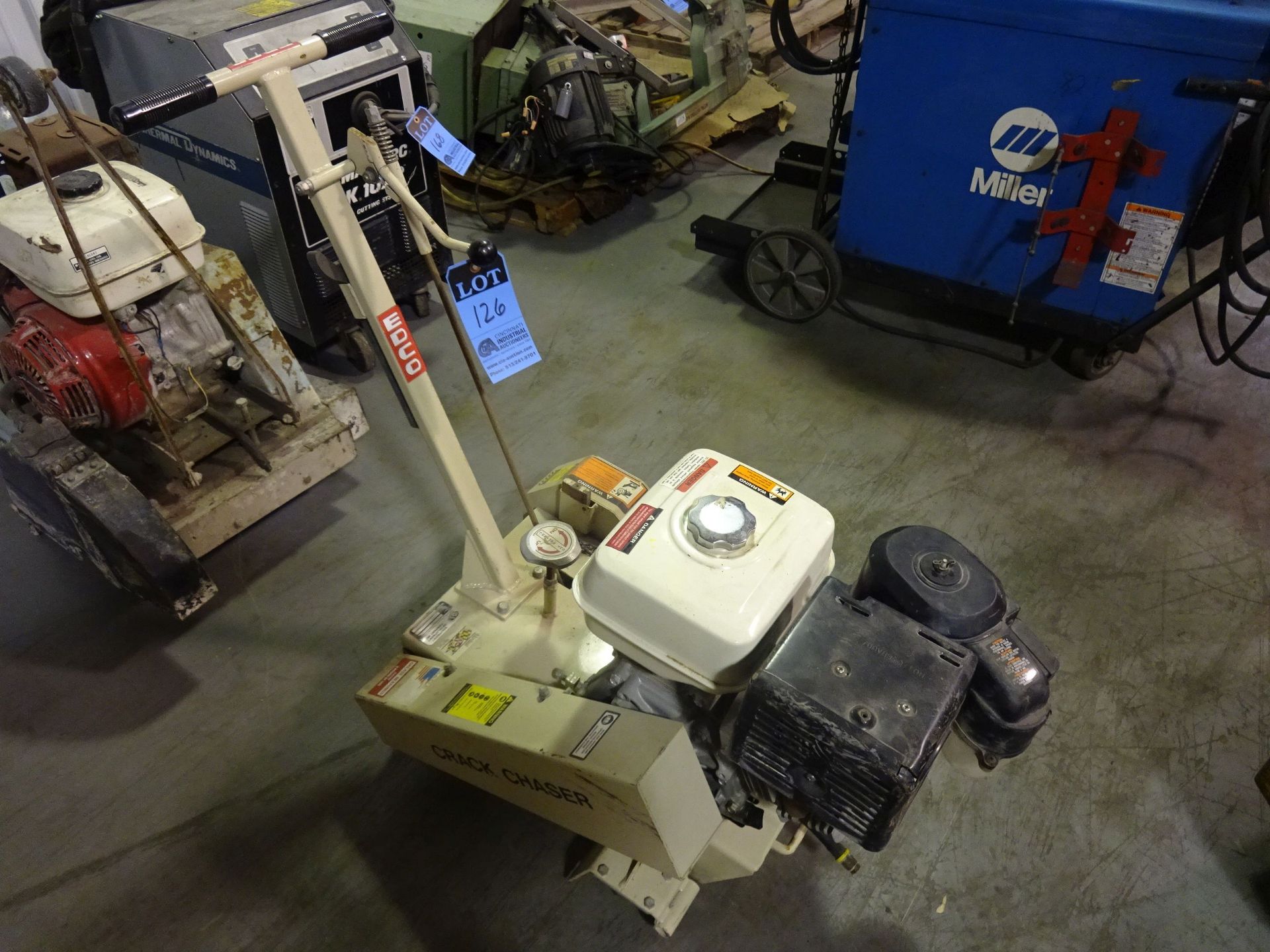 8" EDCO MODEL C10-11H GAS POWERED CRANK CHASING SAW; S/N 1498 **LOCATED AT 6600 STOCKTON ROAD,