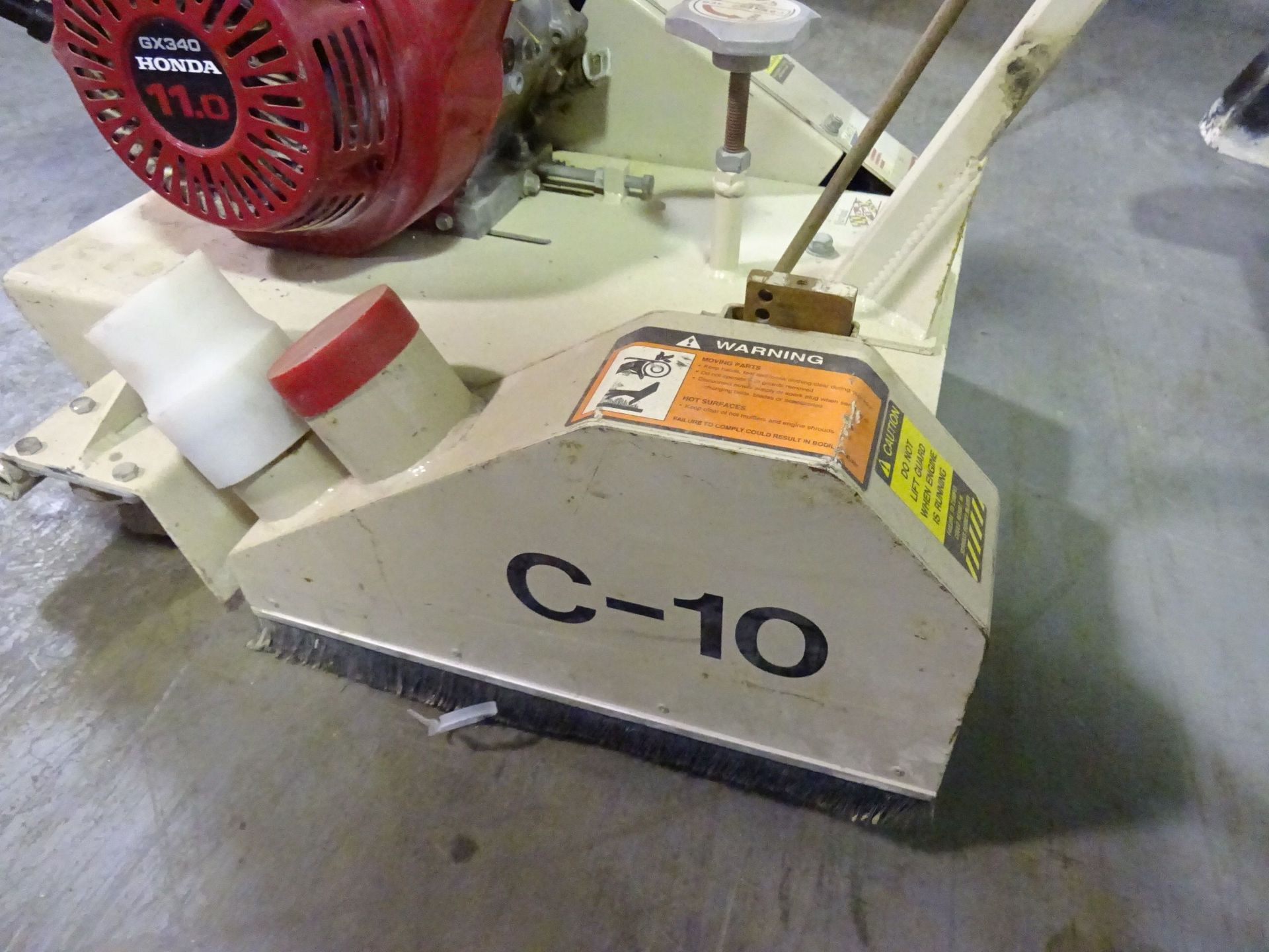 8" EDCO MODEL C10-11H GAS POWERED CRANK CHASING SAW; S/N 1498 **LOCATED AT 6600 STOCKTON ROAD, - Image 7 of 7