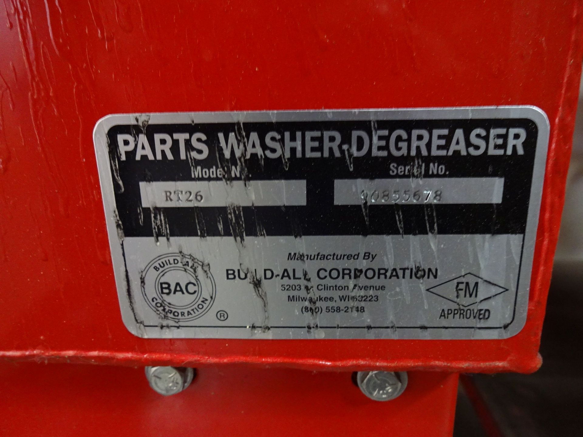 ELECTRIC PARTS WASHER **LOCATED AT 6600 STOCKTON ROAD, FAIRFIELD, OH 45014** - Image 2 of 2