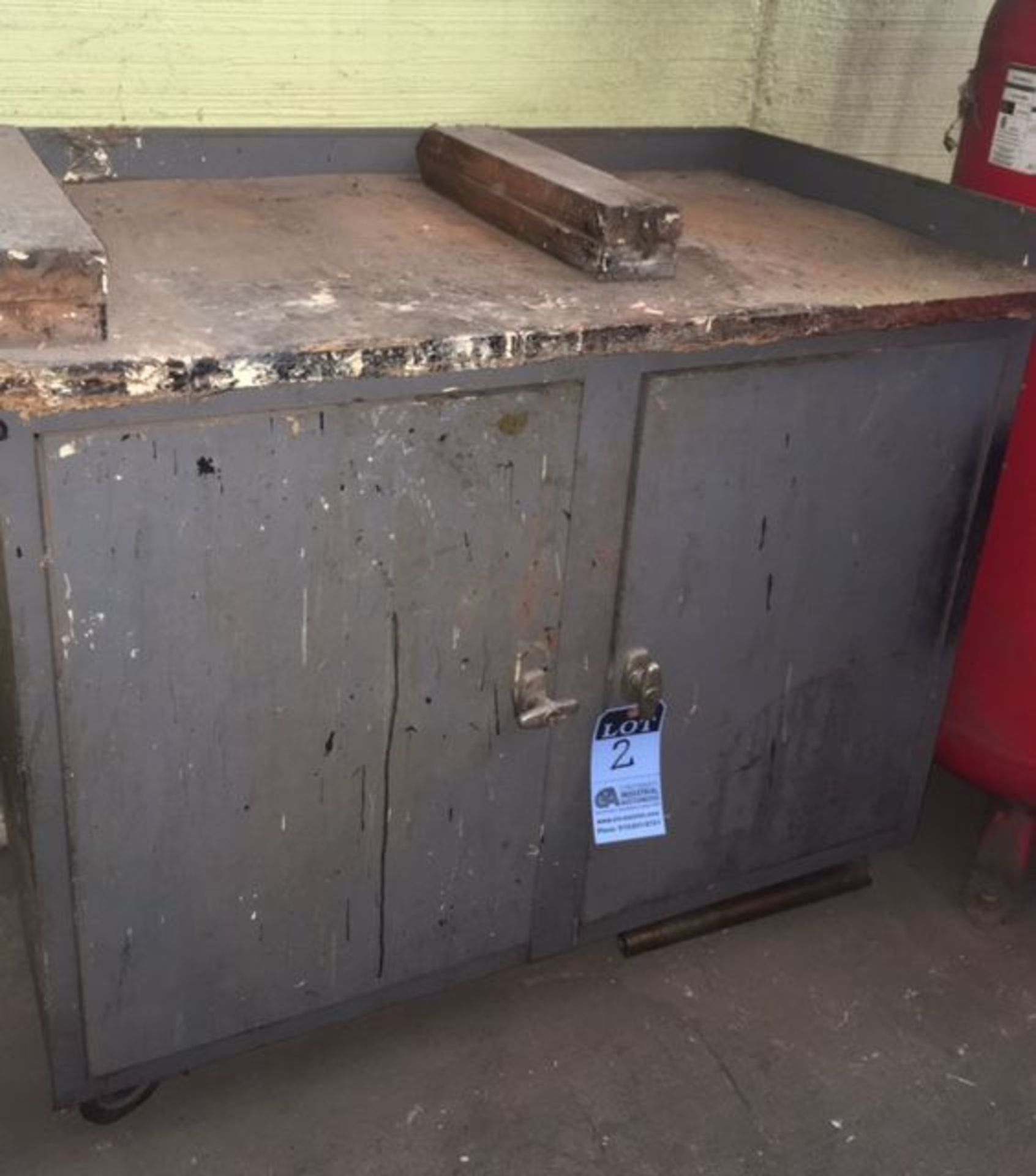 STEEL CABINET W/ CONTENTS