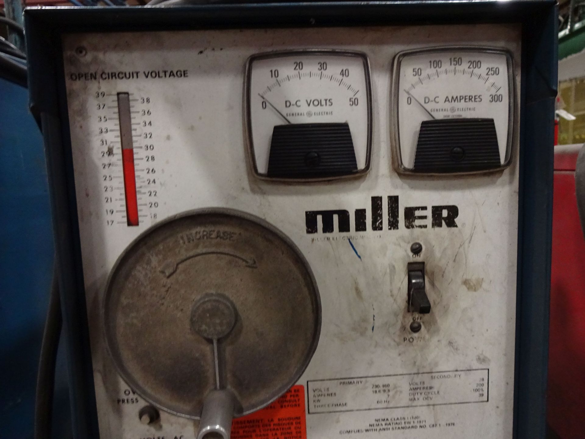200 AMP MILLER CP200 WELDER; S/N JD668873 WITH MILLER MILLERMATIC S-52E WIRE FEEDER - Image 3 of 4