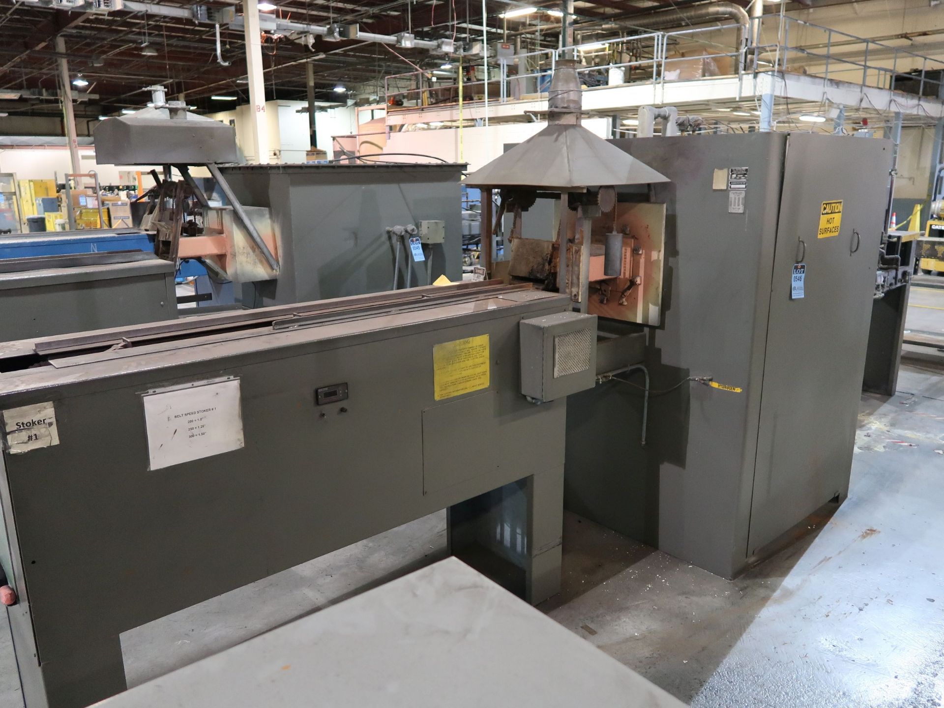 C.I. HAYES TYPE MY ELECTRIC FIRED PASS-THRU STOKER FURNACE; S/N 16115, 40.0 KW, 3,000 DEGREE