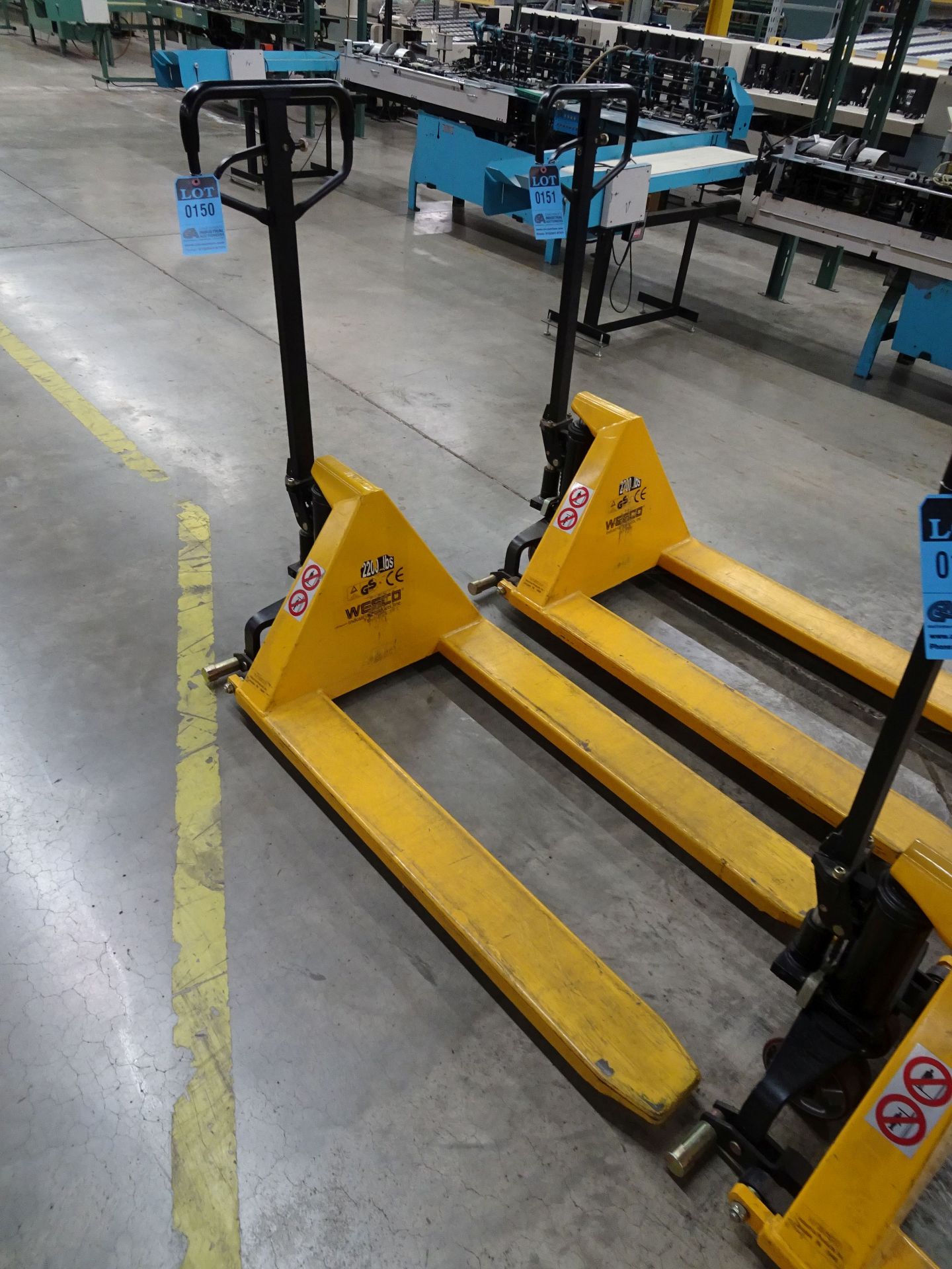 2,200 LB. WESCO "HI-LIFT" PALLET TRUCK