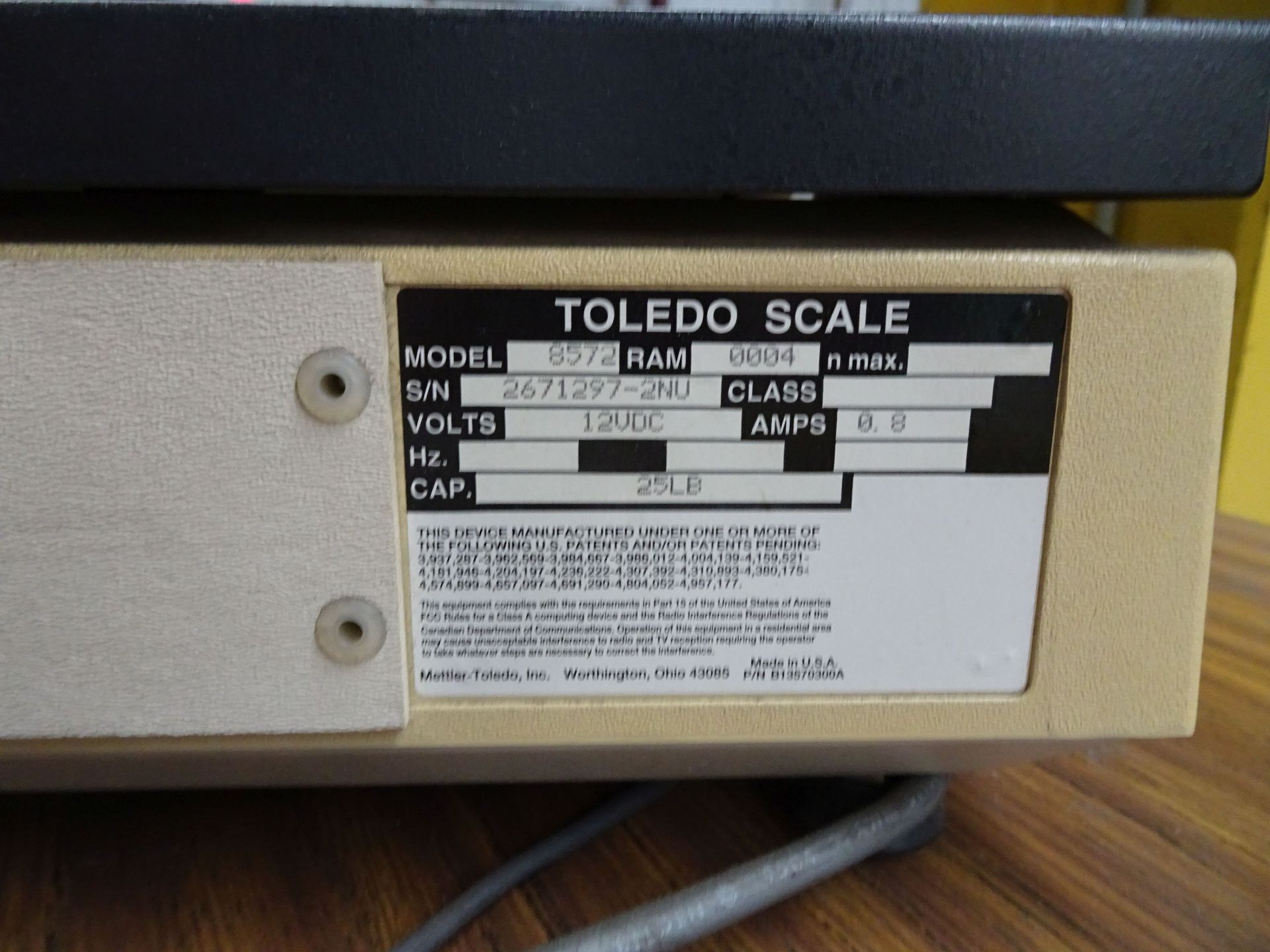 5,000 LB. (APPROX.) WEIGH PLATE FLOOR TYPE PLATFORM SCALE WITH TOLEDO ELECTRONIC READ OUT AND - Image 3 of 4