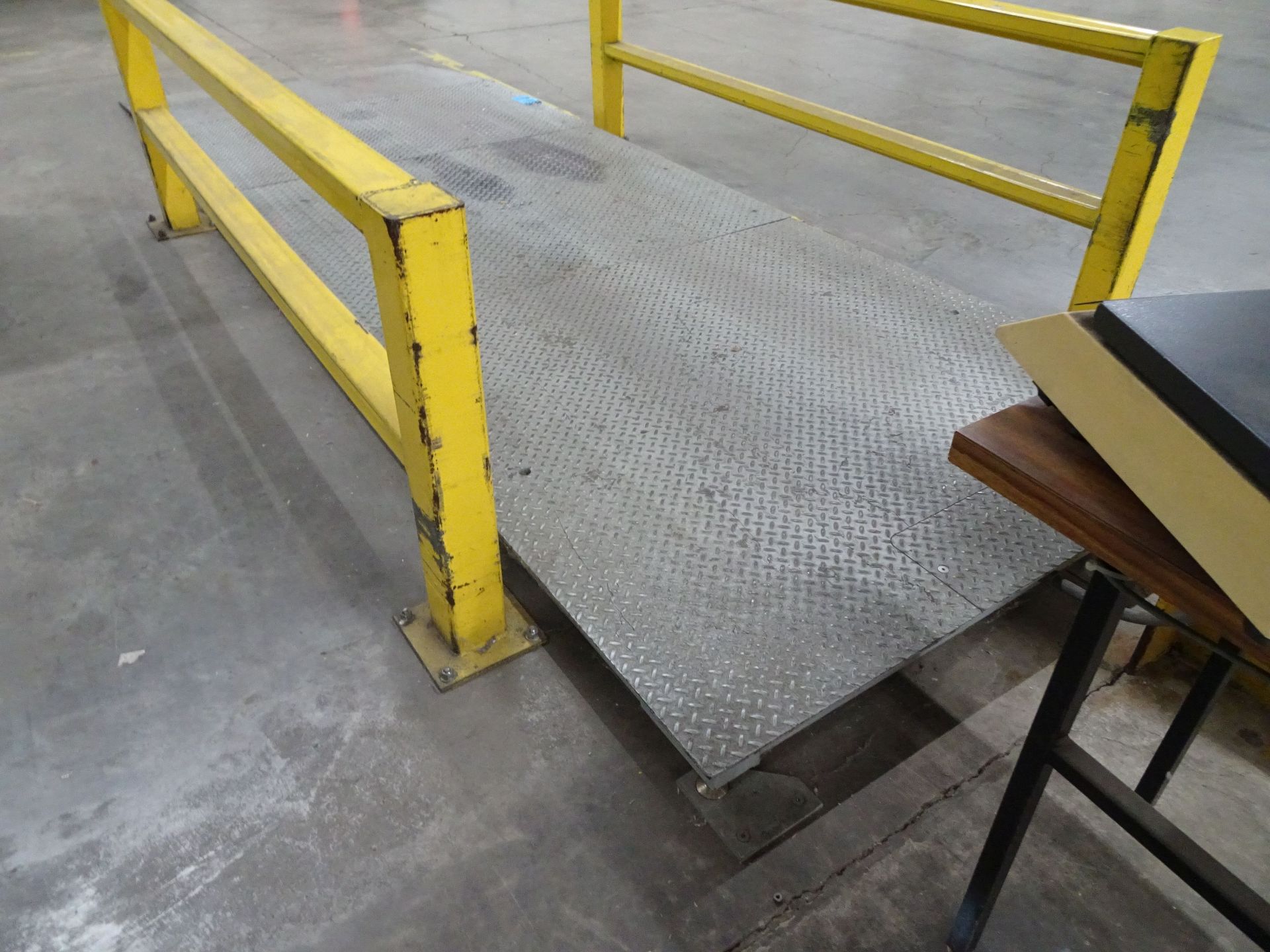 5,000 LB. (APPROX.) WEIGH PLATE FLOOR TYPE PLATFORM SCALE WITH TOLEDO ELECTRONIC READ OUT AND - Image 4 of 4