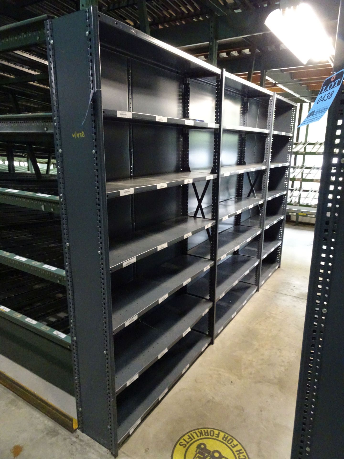 SECTIONS 12" X 48" X 84" STEEL SHELVES - Image 2 of 4