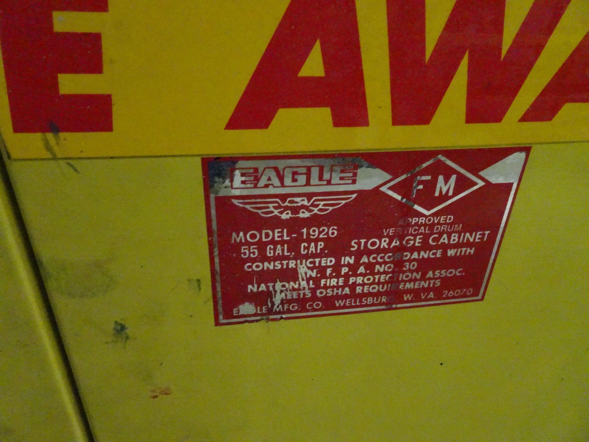 55 GALLON EAGLE FLAMMABLE MATERIAL CABINET - Image 2 of 2