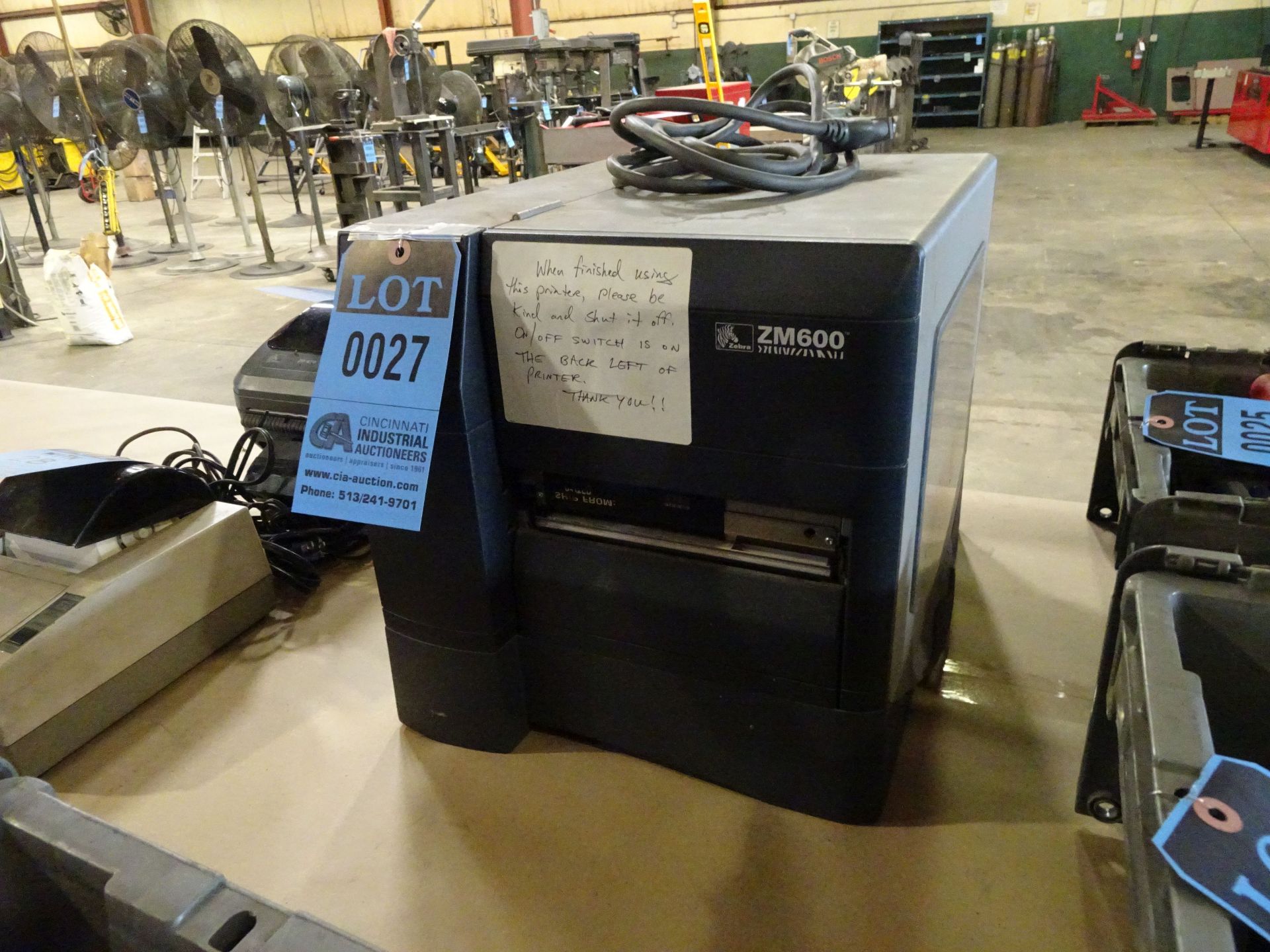 ZEBRA MODEL ZM600 LABEL PRINTER