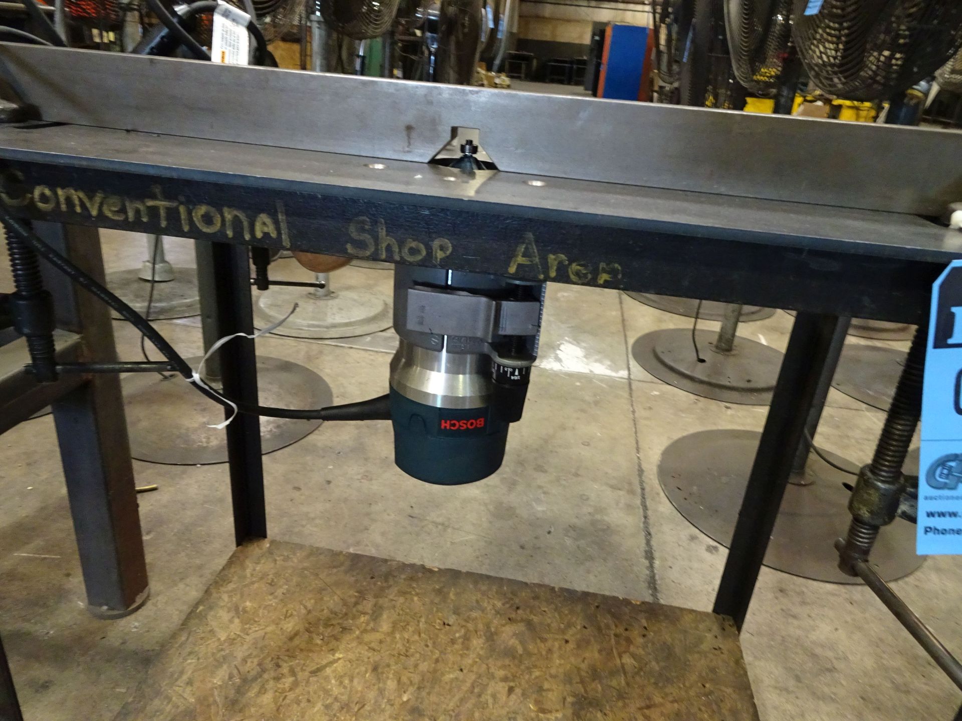 BOSCH ROUTER WITH SHOP MADE TABLE - Image 2 of 2