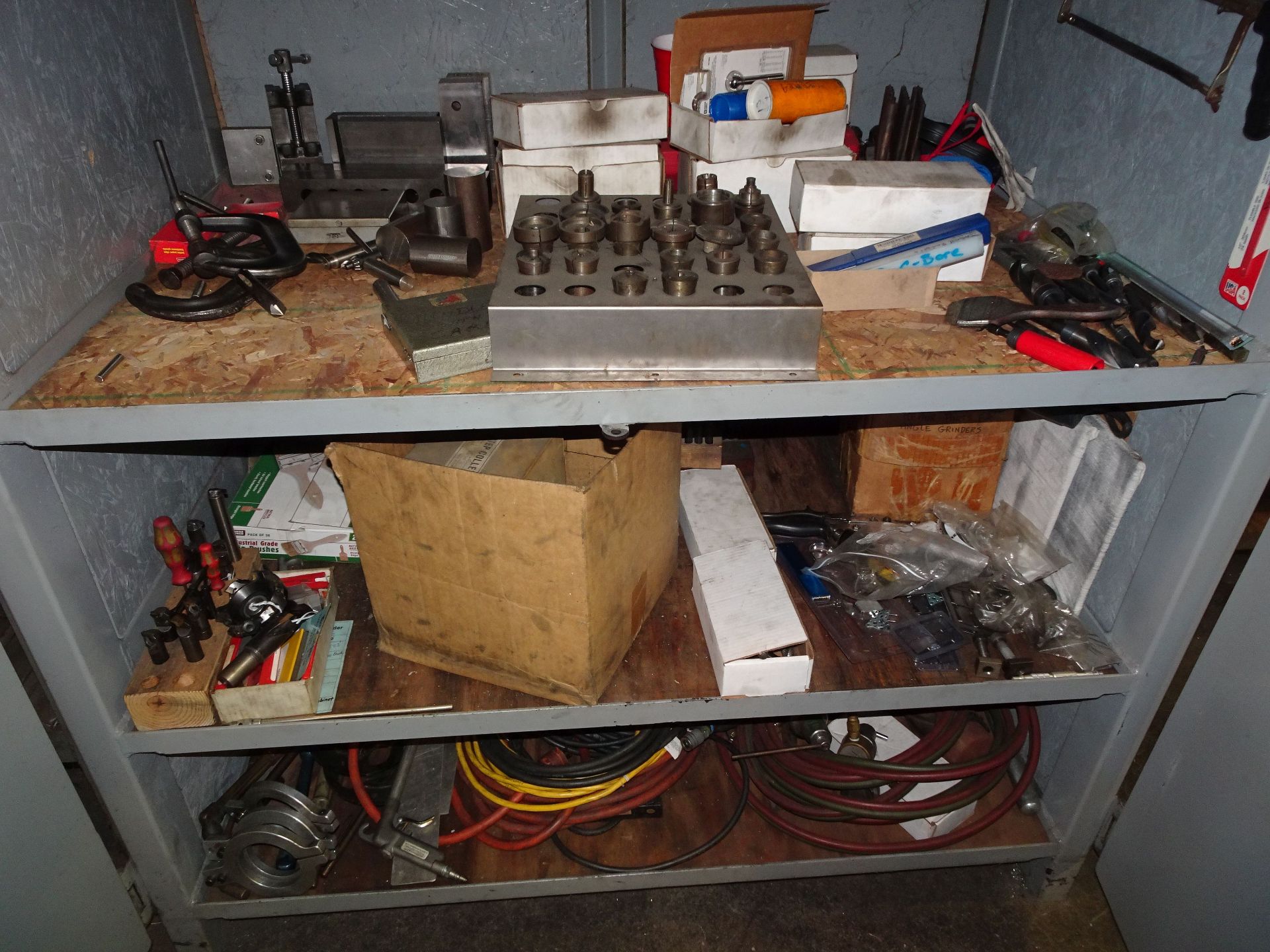 (LOT) MISCELLANEOUS TOOLING AND 2-DOOR CABINET - Image 2 of 2