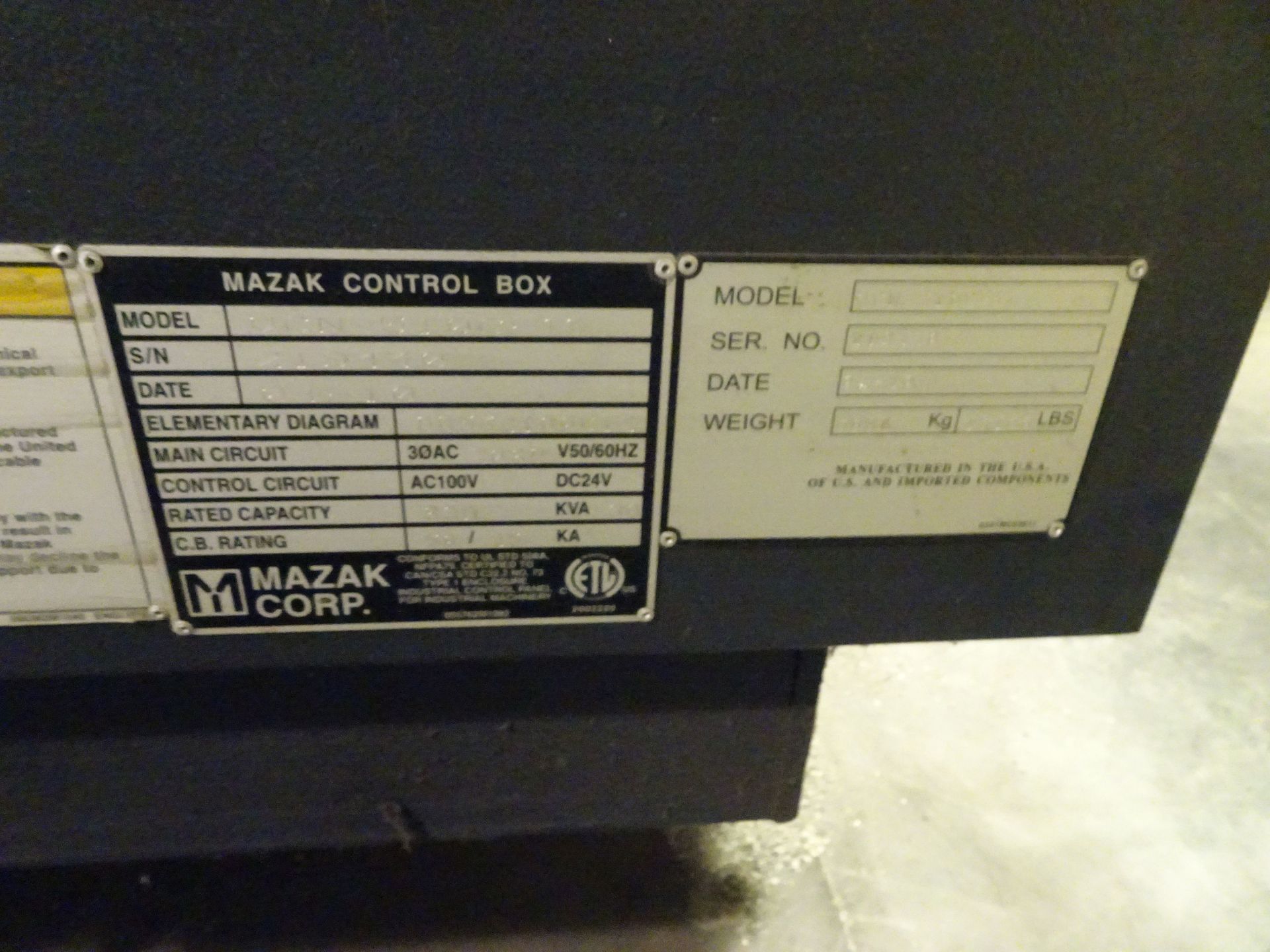 MAZAK NEXUS 510C-II CNC VERTICAL MACHINING CENTER; S/N 219440, MAZAK NEXUS MAZATROL CONTROL, 21" X - Image 7 of 12