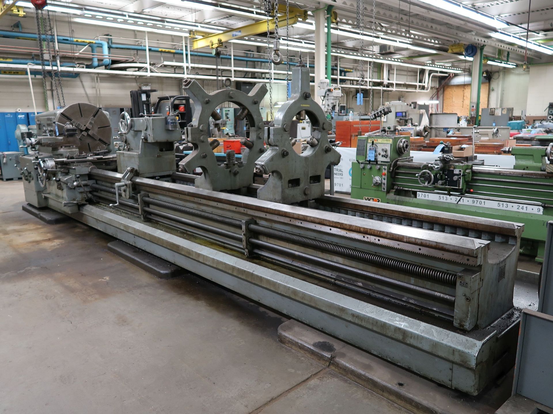 28" X 192" MONARCH MODEL 3220-28X192 GEARD HEAD ENGINE LATHE; S/N 49825, SPINDLE SPEED 31 - 1,140 - Image 2 of 17