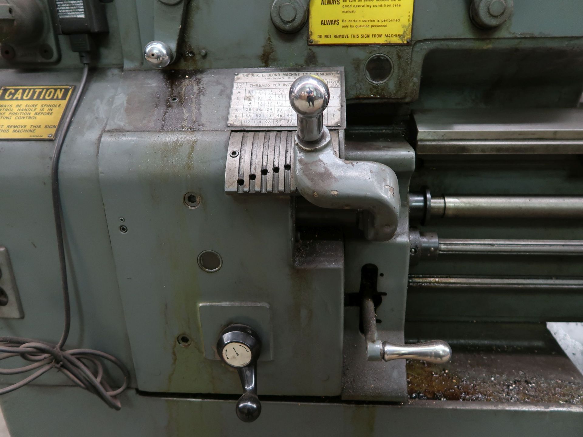 24" X 92" LEBLOND MODEL 24" REGAL 9" 12-SPEED HOLLOW SPINDLE GEARED HEAD ENGINE LATHE; S/N 7HS593, - Image 5 of 14