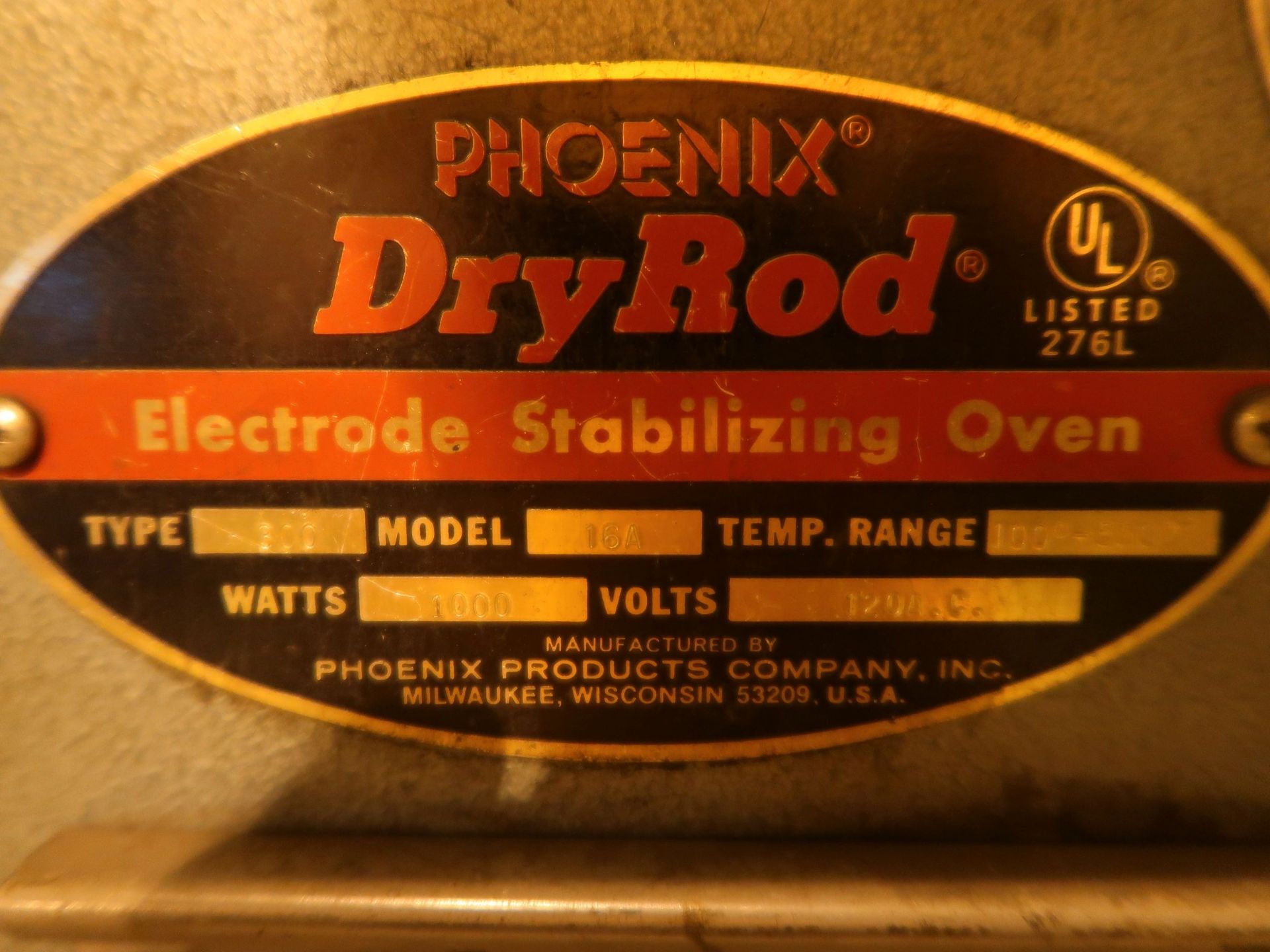 PHOENIX DRY ROD ELECTRODE STABLIZING OVEN - Image 4 of 4