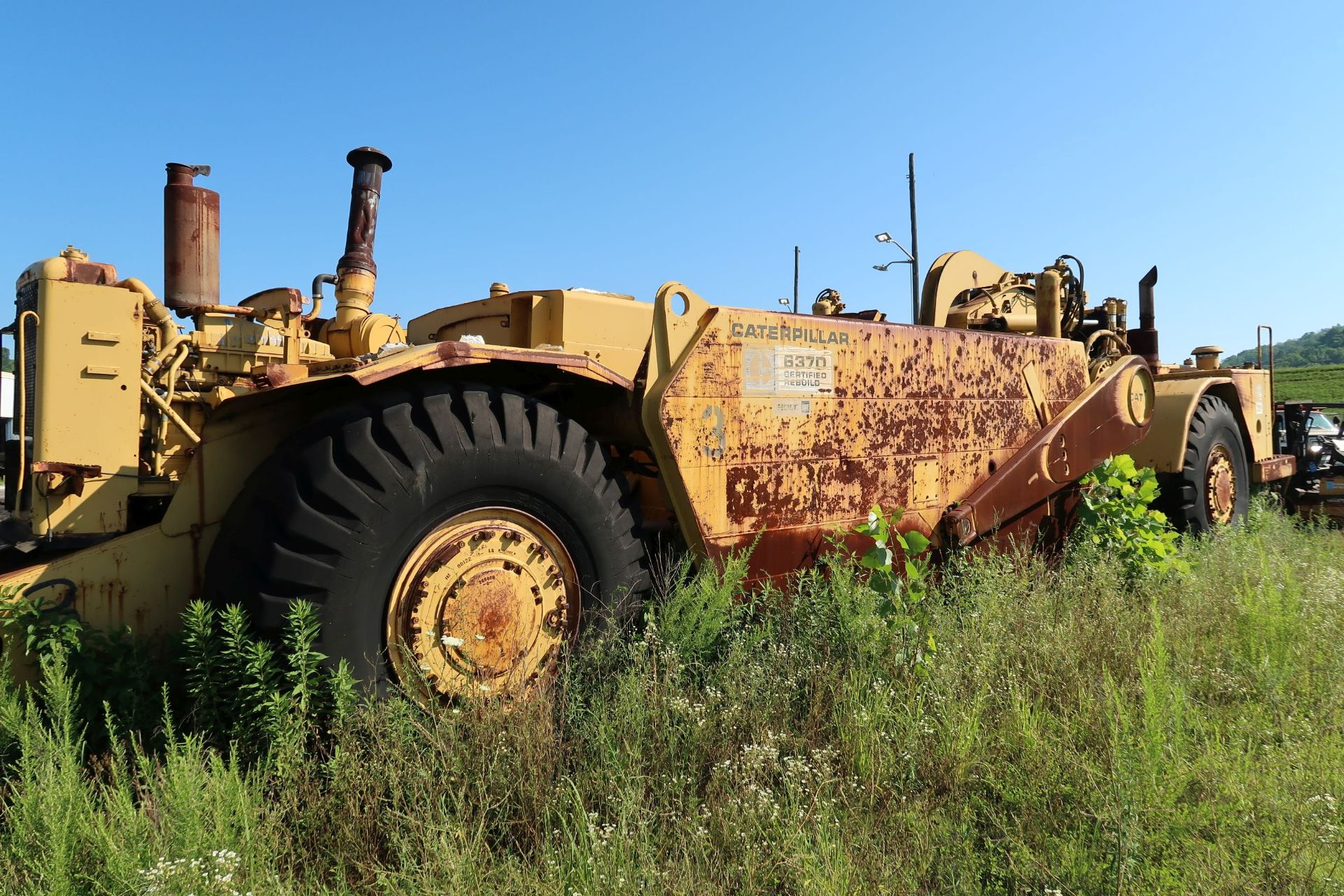 CATERPILLAR MODEL 637G WHEEL TRACTOR SCRAPER PAN, OUT OF SERVICE, PARTS MACHINE - Image 3 of 6