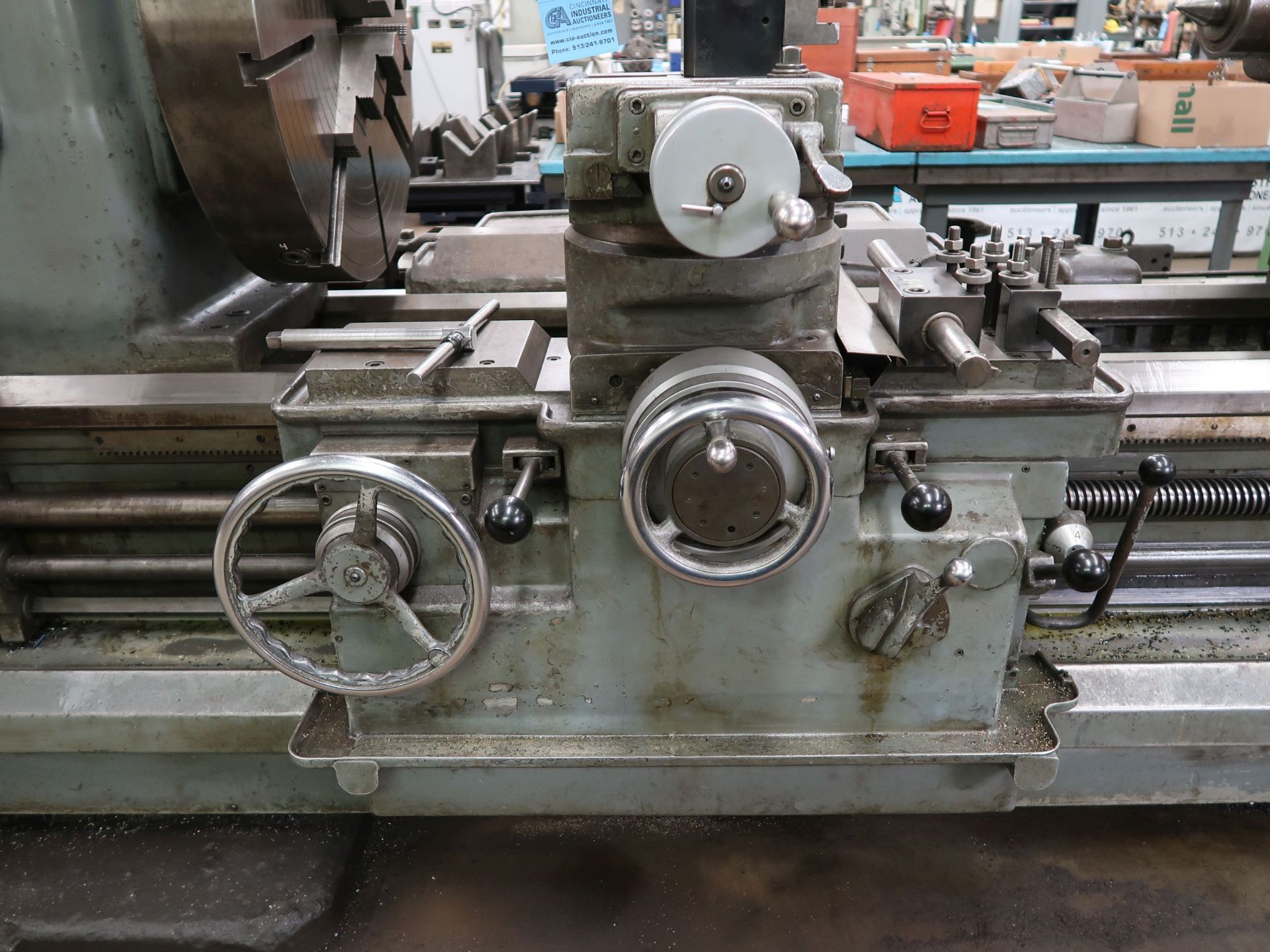 28" X 192" MONARCH MODEL 3220-28X192 GEARD HEAD ENGINE LATHE; S/N 49825, SPINDLE SPEED 31 - 1,140 - Image 10 of 17