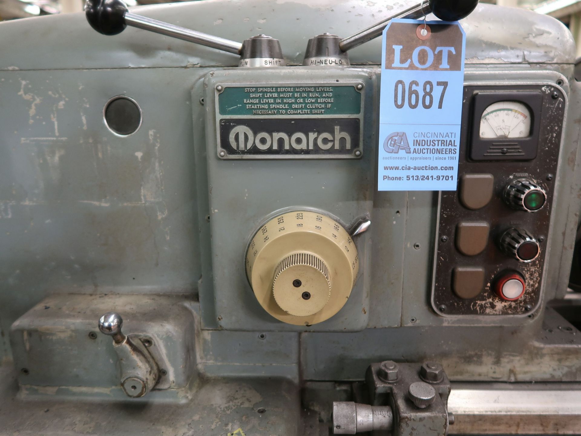 20" X 78" MONARCH 2013X78 GEARED HEAD ENGINE LATHE; S/N 49826, SPINDLE SPEED 12-1,500, 15" 4-JAW - Image 4 of 12