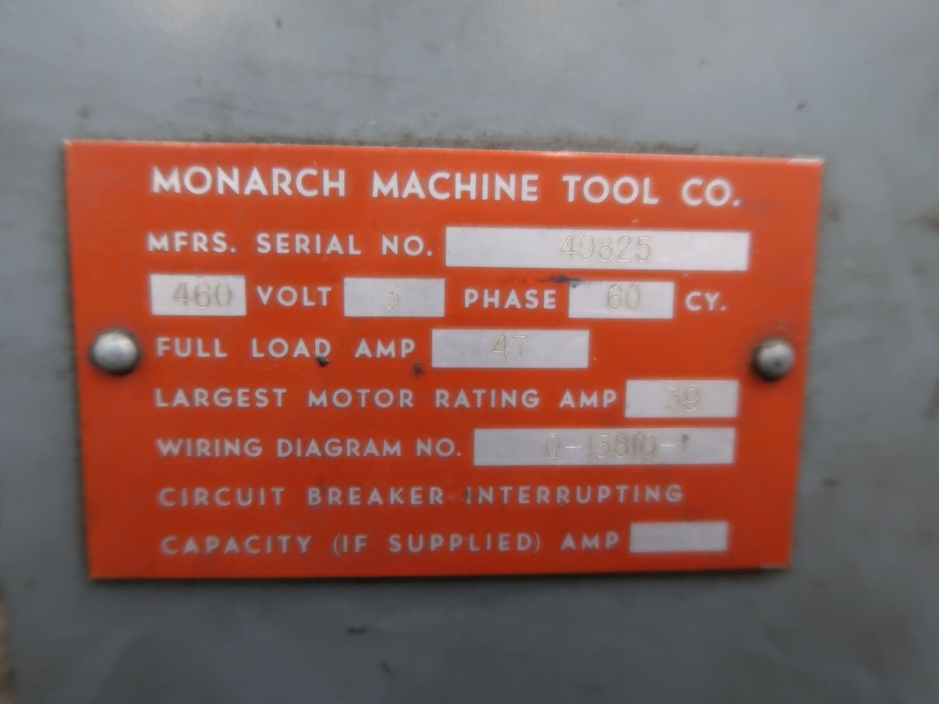 28" X 192" MONARCH MODEL 3220-28X192 GEARD HEAD ENGINE LATHE; S/N 49825, SPINDLE SPEED 31 - 1,140 - Image 17 of 17