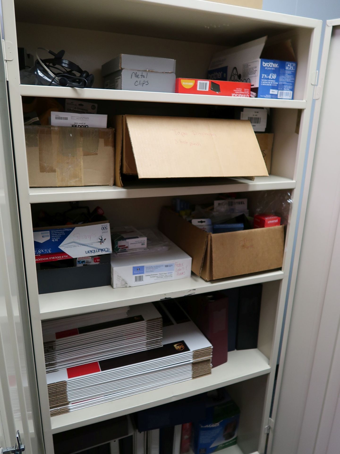 OFFICE SUPPLIES WITH STORAGE CABINETS AND SHELVING - Image 2 of 2