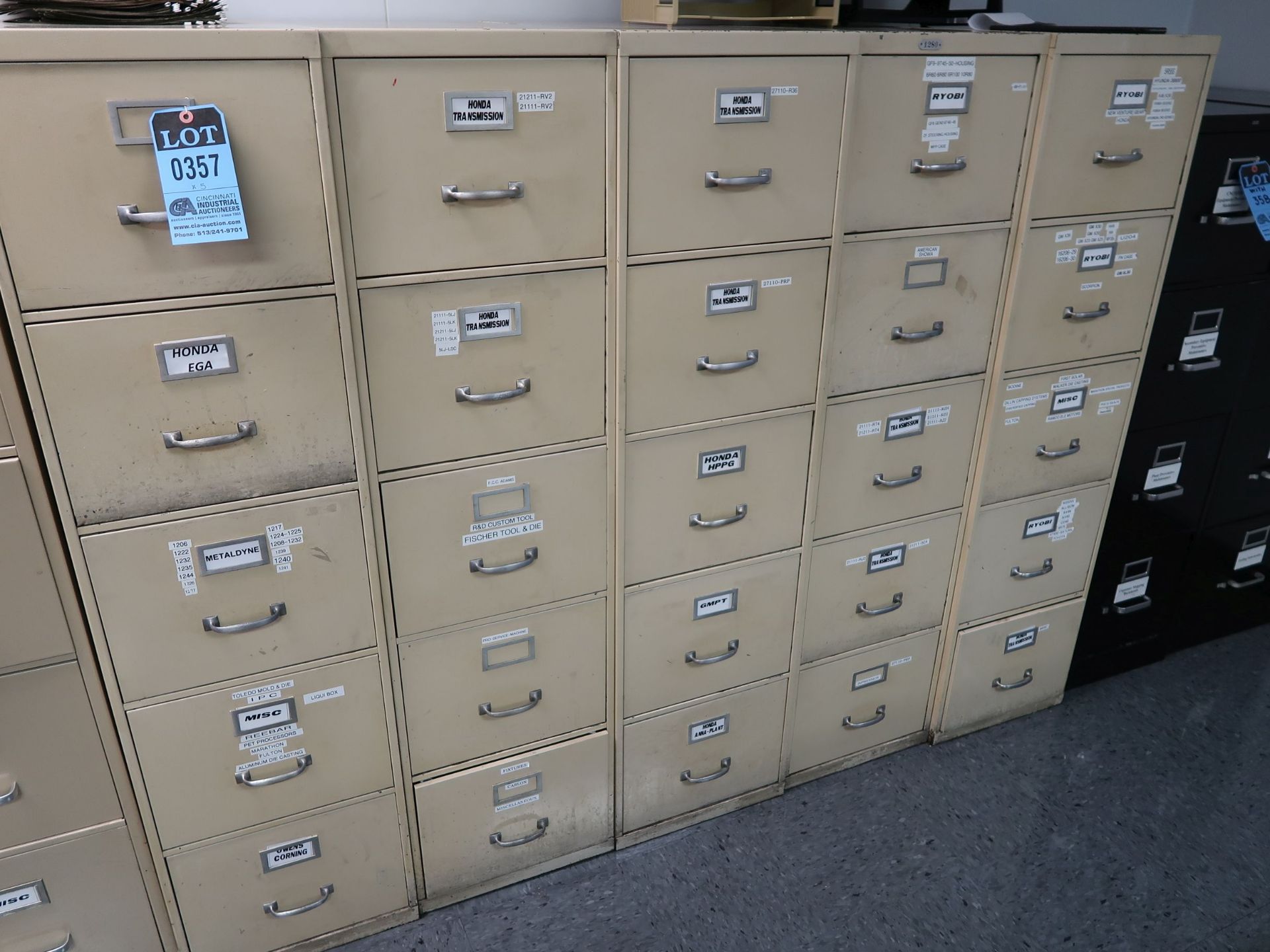 FIVE DRAWER LETTER FILE CABINETS