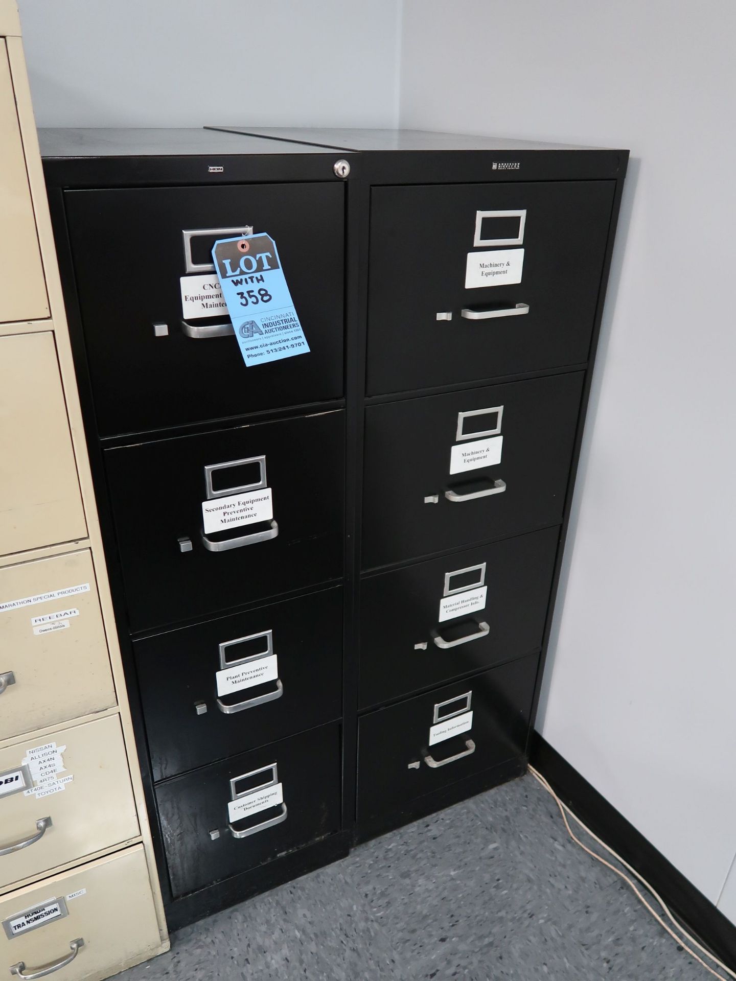 FOUR-DRAWER LETTER FILE CABINETS - Image 2 of 2