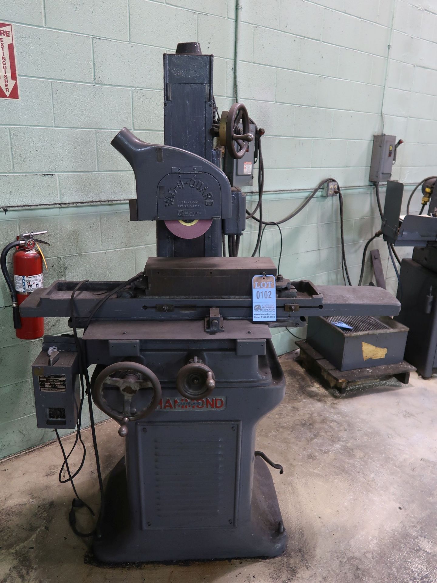 6" X 18" HAMMOND MODEL 2 HAND FEED SURFACE GRINDER; S/N 917-43 WITH 6" X 18" ELECTRO-MATIC MODEL