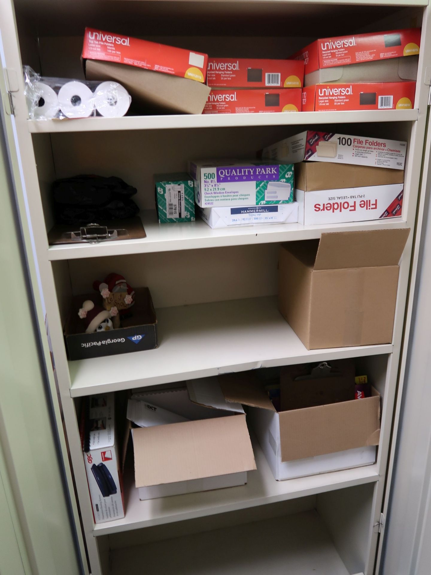 OFFICE SUPPLIES WITH STORAGE CABINETS AND SHELVING