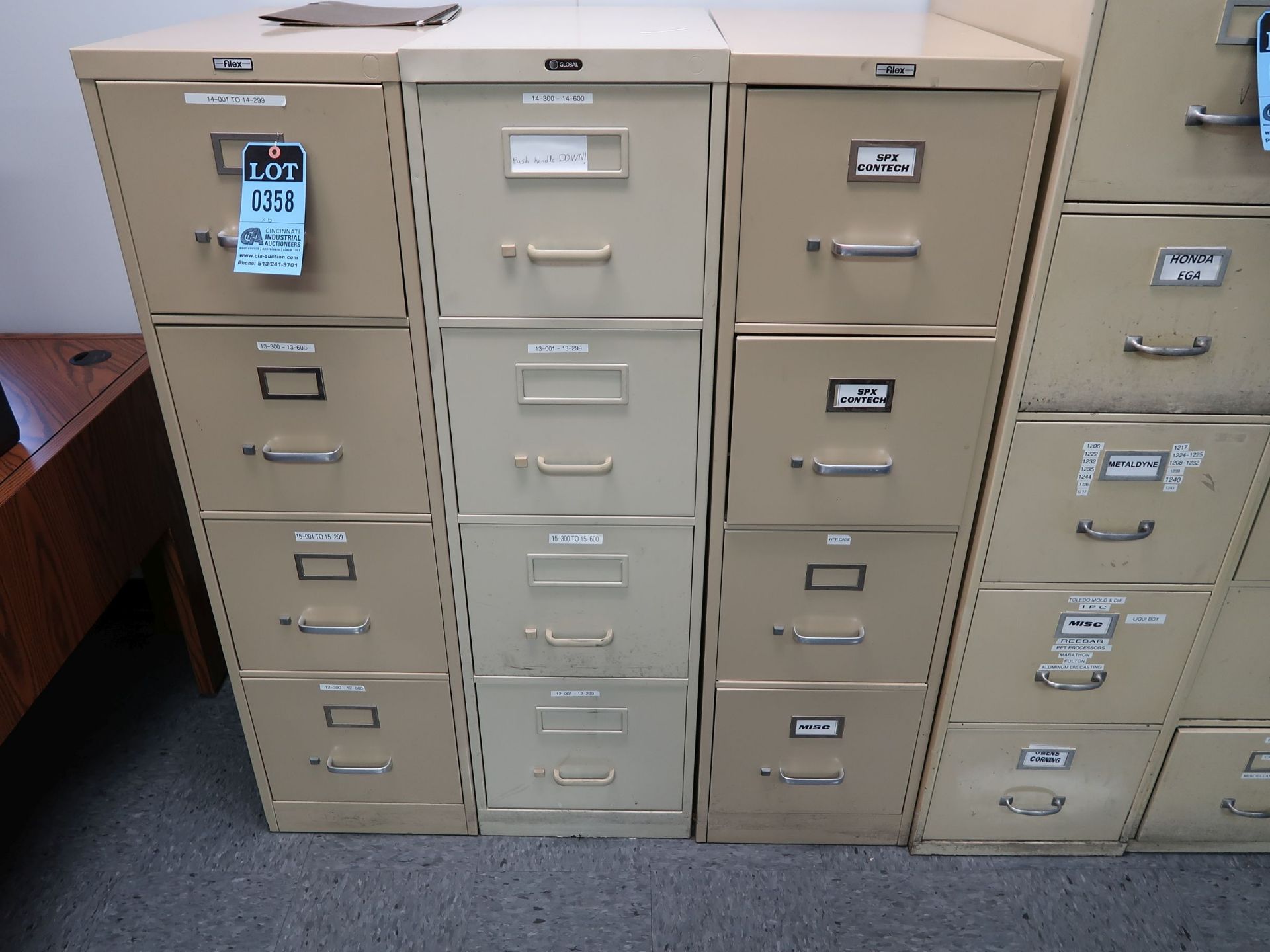 FOUR-DRAWER LETTER FILE CABINETS